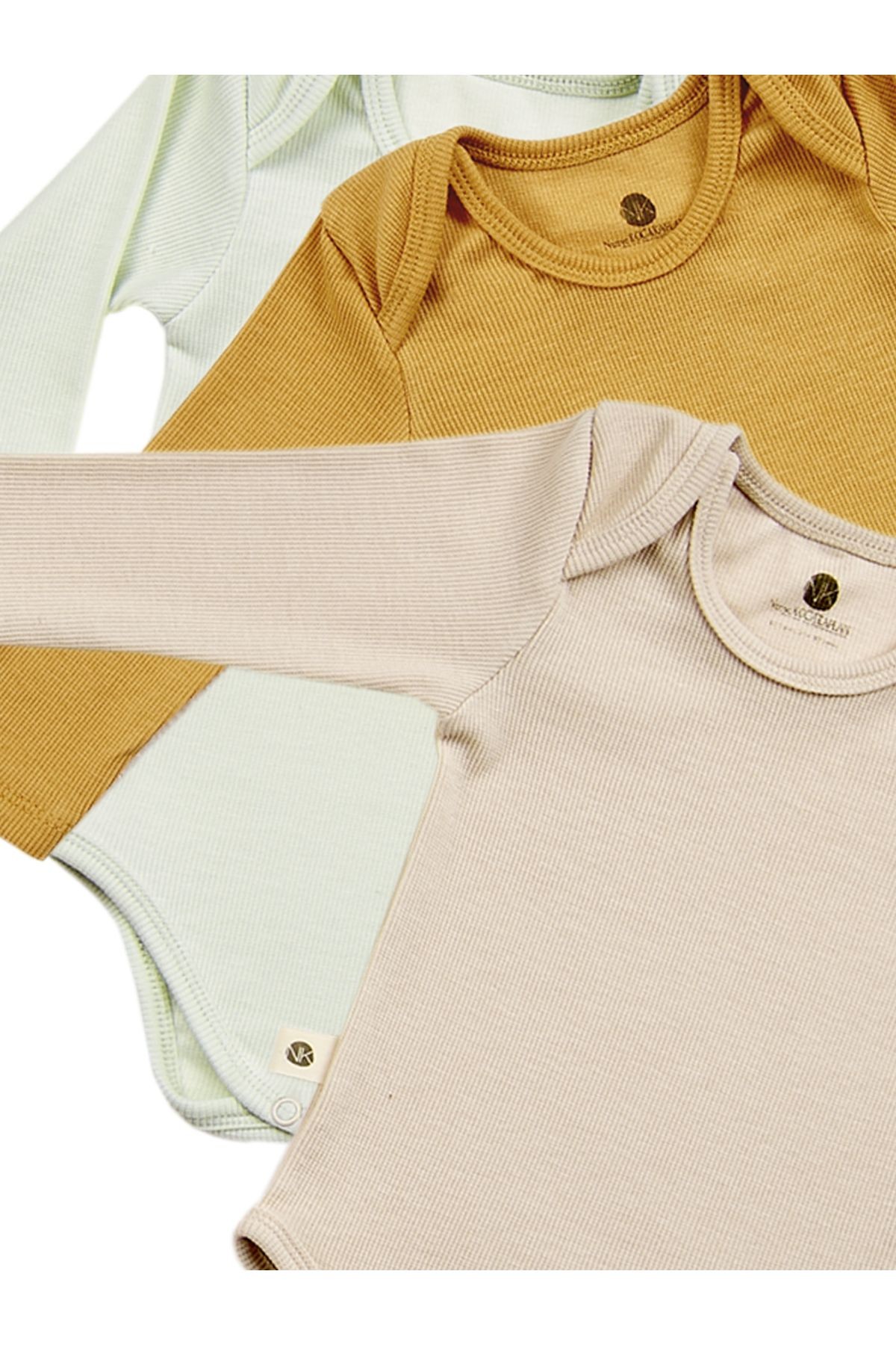 Ravello 3 Parça Unisex Bebek Uzun Kollu Pamuk Bodysuit Takımı Yenidoğan Ve Çocuk Hediye Seti