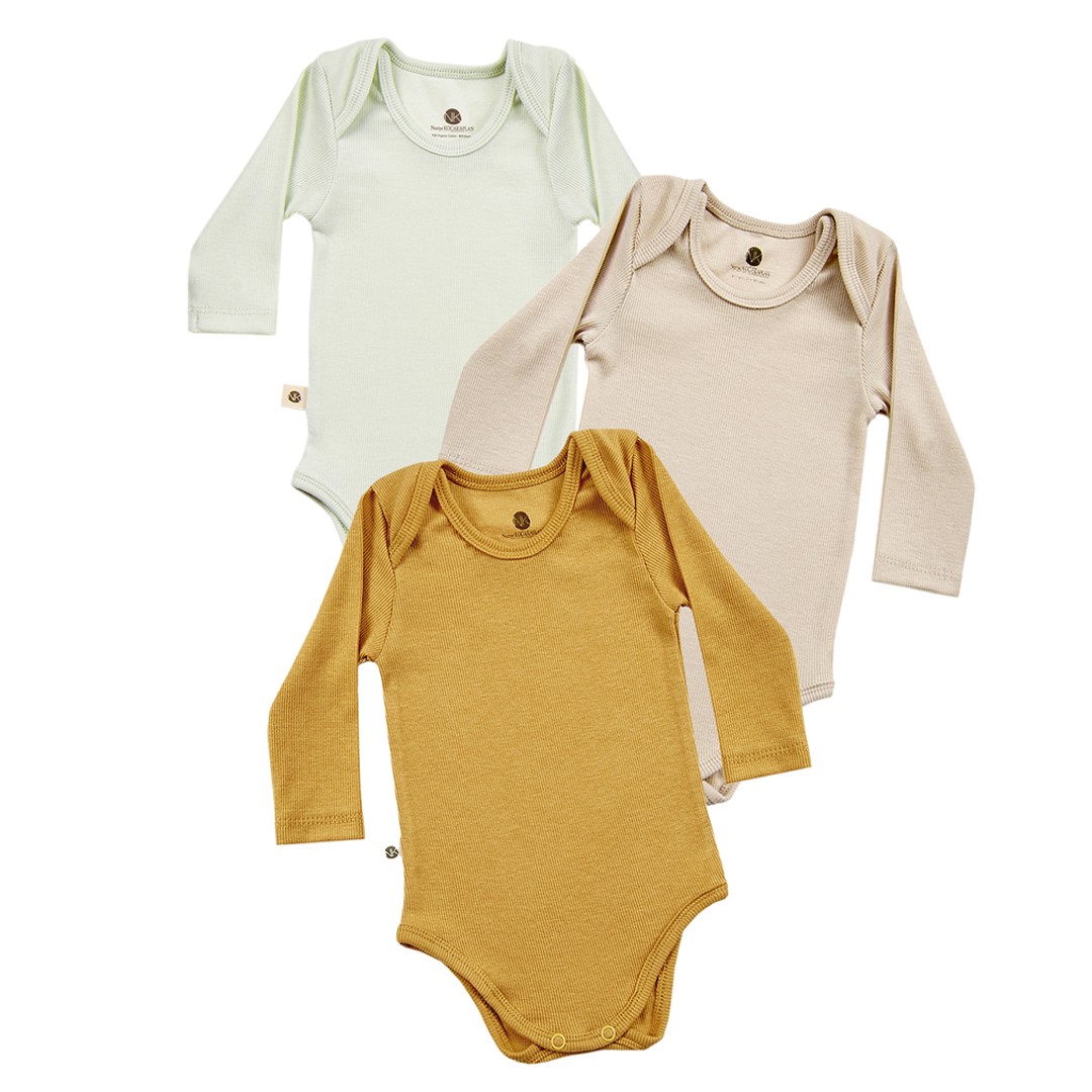 Ravello Uzun Kollu Bebek Bodysuit 3 Parça  | Bebek Bodysuit