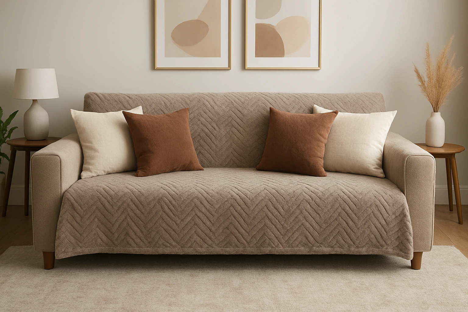 Wellsoft Çok Amaçlı Örtü – 4 Adet 40x40 Dolgulu Müslin Kırlent Hediyeli