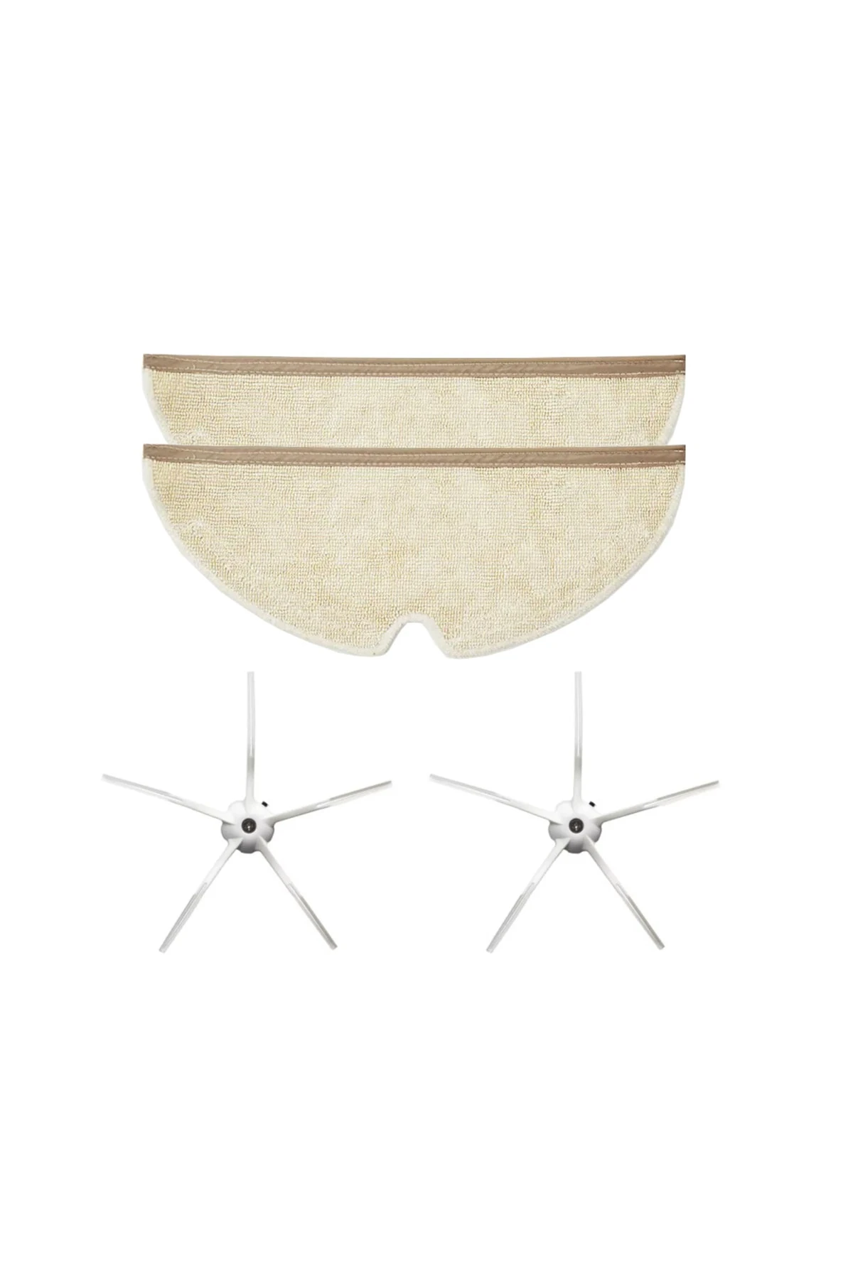 Roborock Q7, Q7 Max Robot Süpürge Modelleri Uyumlu Ikili Paspas-beyaz Yan Fırça Seti