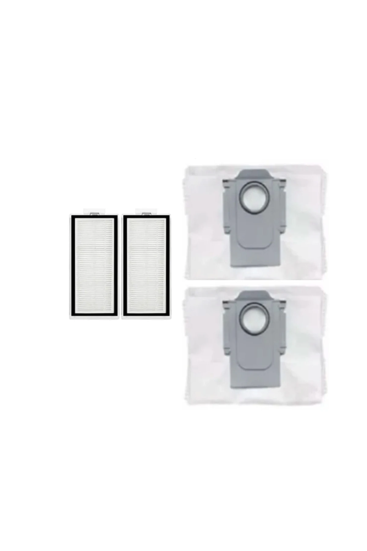 Roborock Q7+, Q7 Max+ Uyumlu İkili Toz Torbası-Filtre Seti