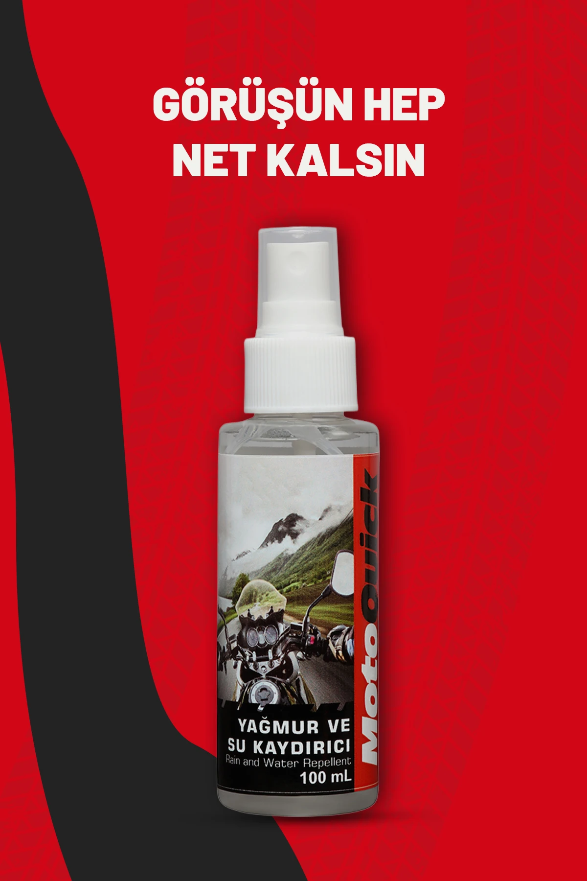 Motosiklet Nano Yağmur ve Su Kaydırıcı, Kask Vizörü Su İtici 100 ml