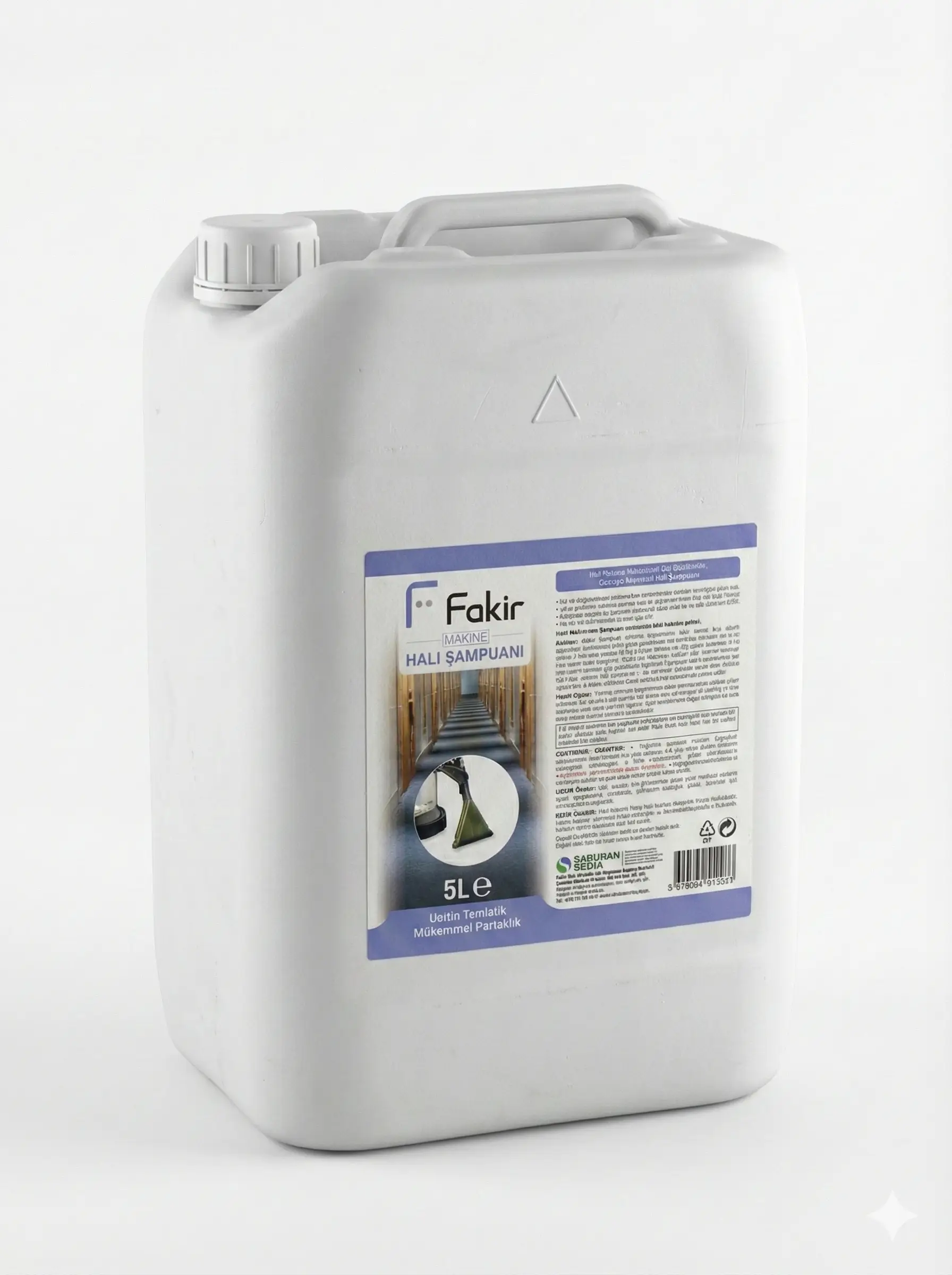 Fakir Makine Halı Şampuanı 5 Litre - Tüm Makinelere Uygun Halı Yıkama Deterjanı - Üstün Leke Çıkarma