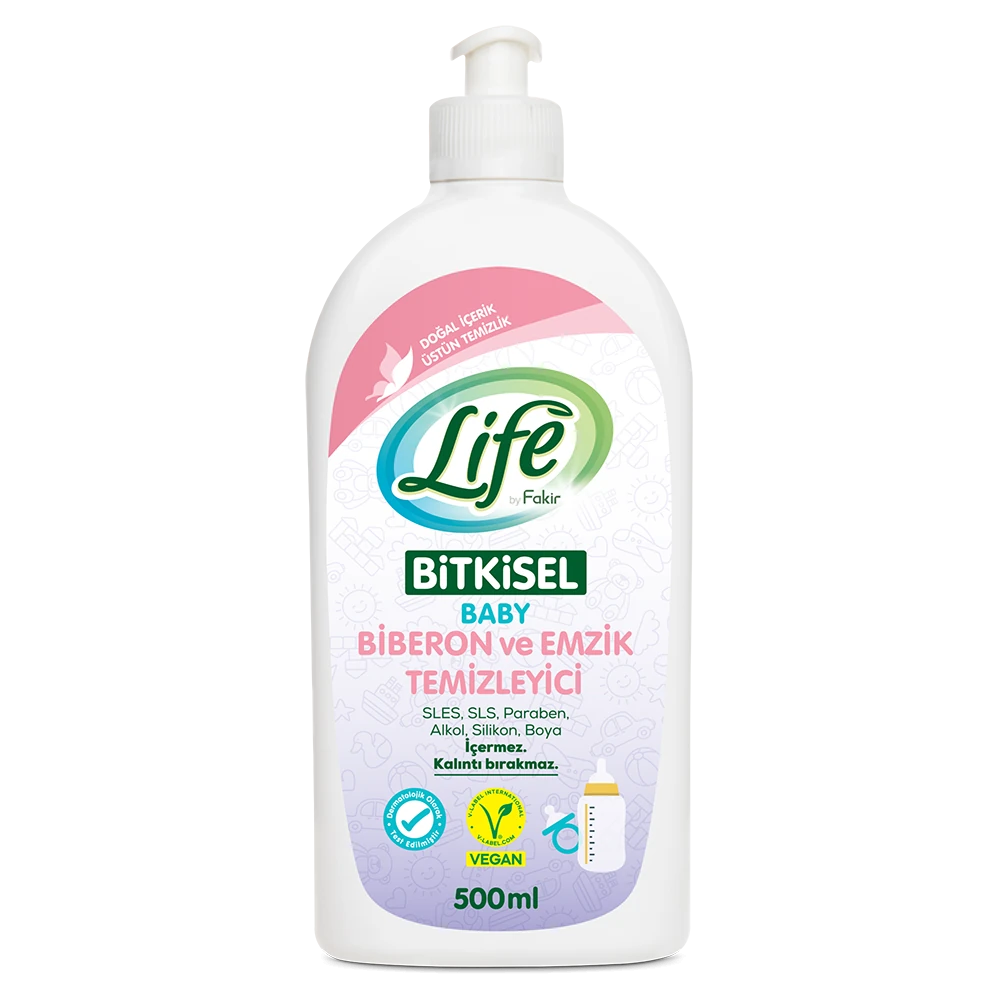 Life By Fakir Bitkisel Parfümsüz Biberon ve Emzik Temizleyici 500 ml – Doğal İçerik, Sabunlu