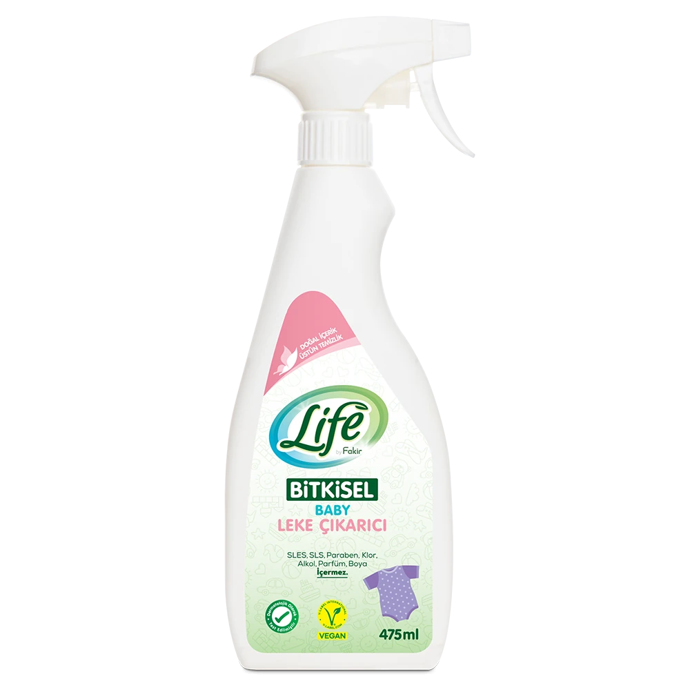 Life By Fakir Bitkisel Parfümsüz Bebek Leke Çıkarıcı 475 ml – Renkli/Beyaz, Kalıntı Bırakmaz