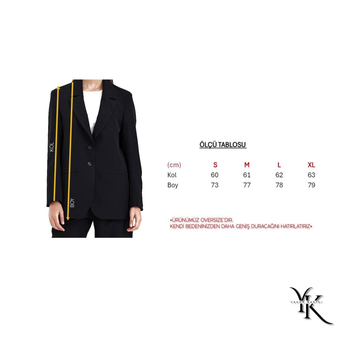 Siyah Oversize Ceket Orijinal Kesim