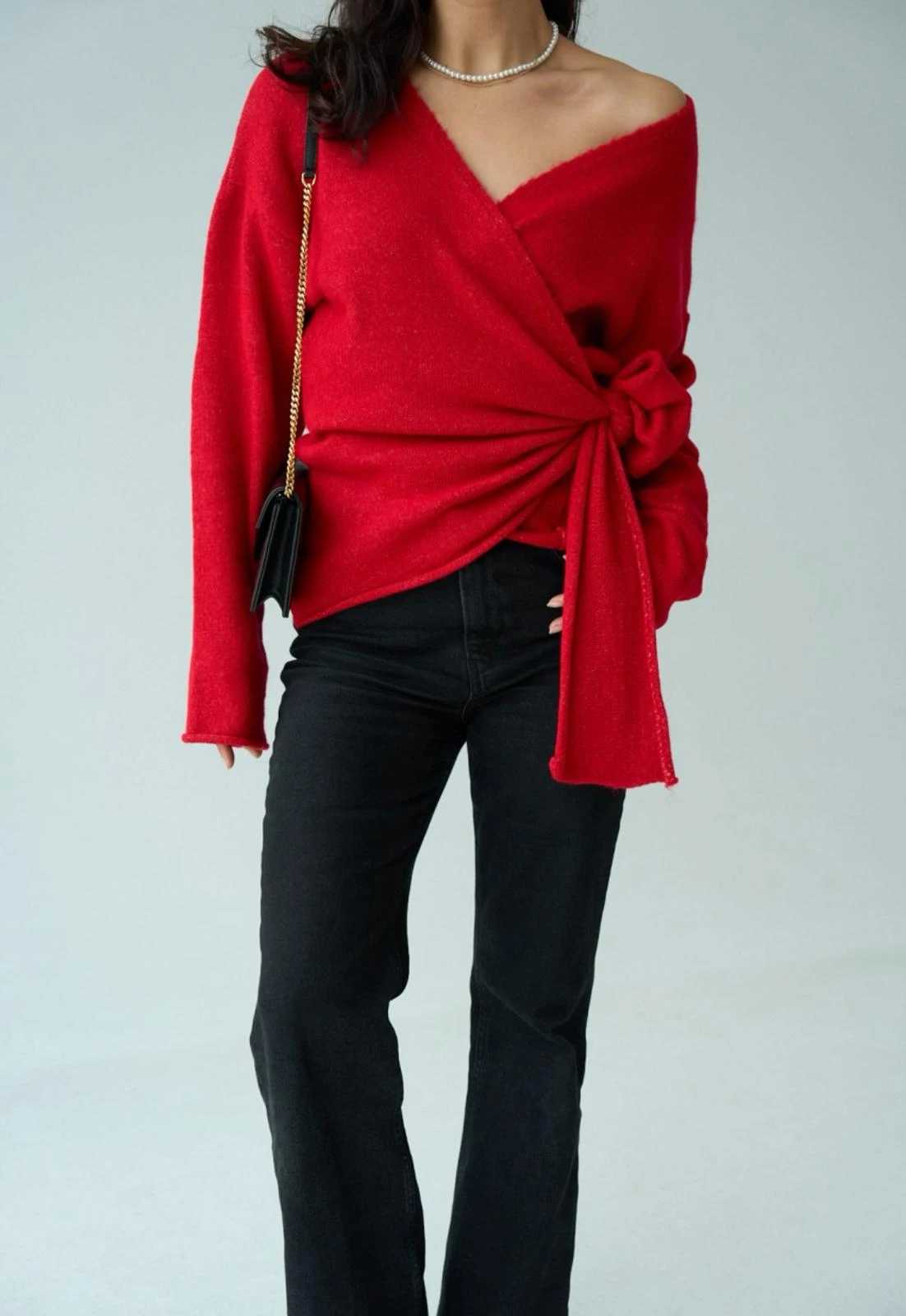 V Yaka Bağlama Detay Kazak