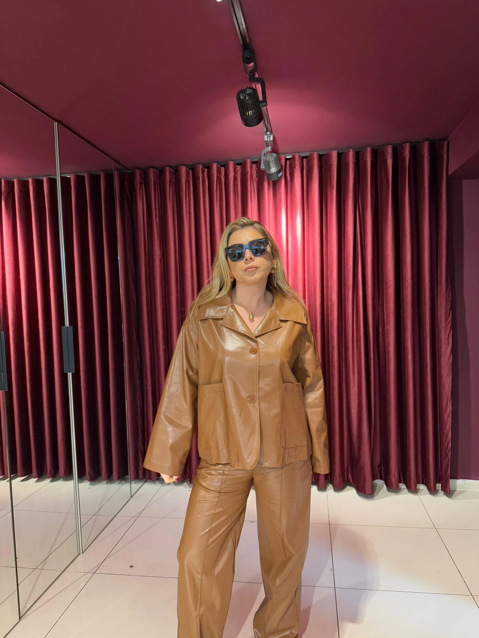 8515 Deri Pantolon Ceket Takım