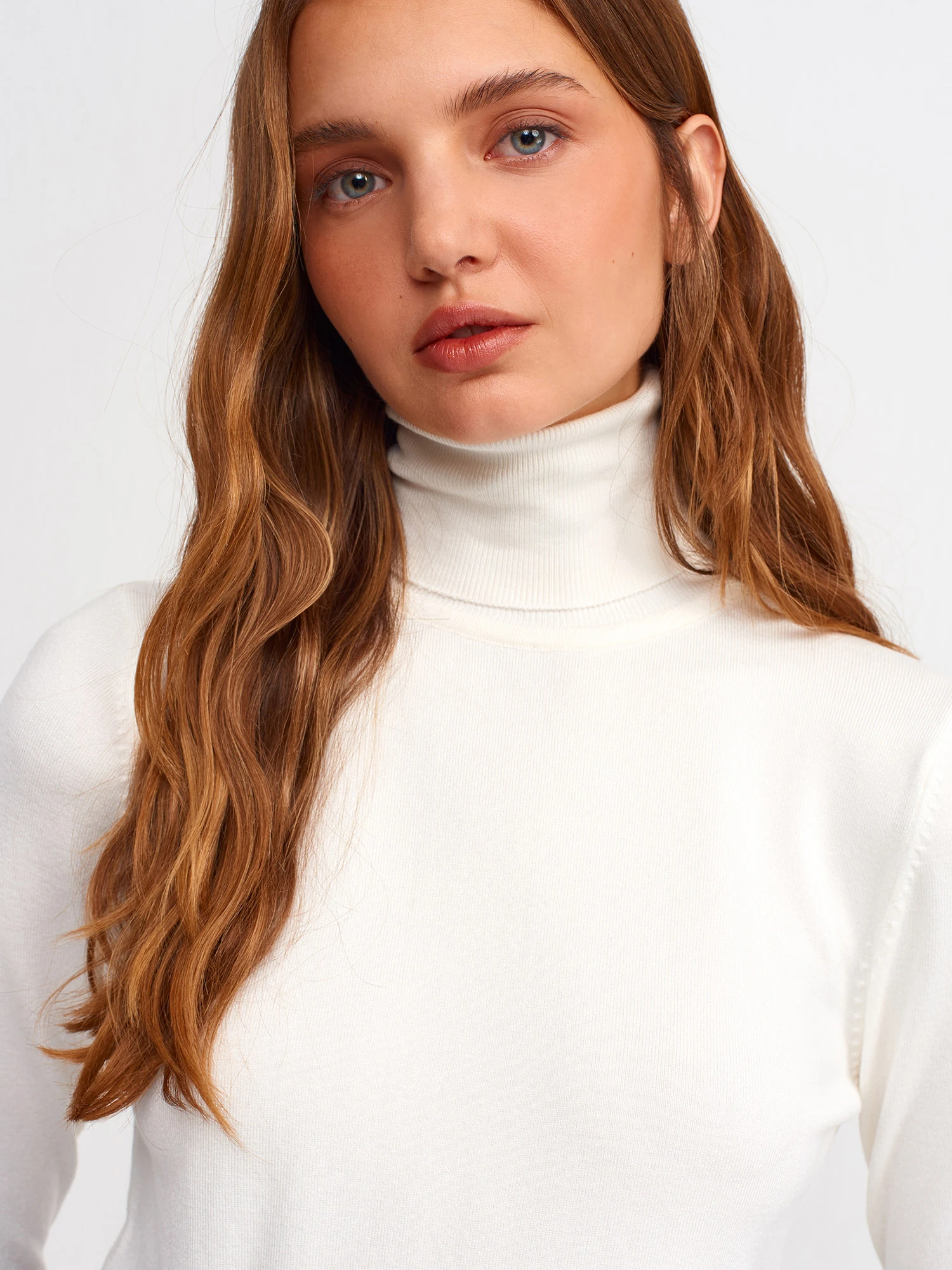 Balıkçı Yaka Kolu Droplu Kazak