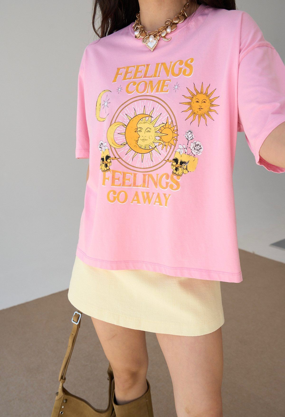 Baskılı Güneş T-shirt