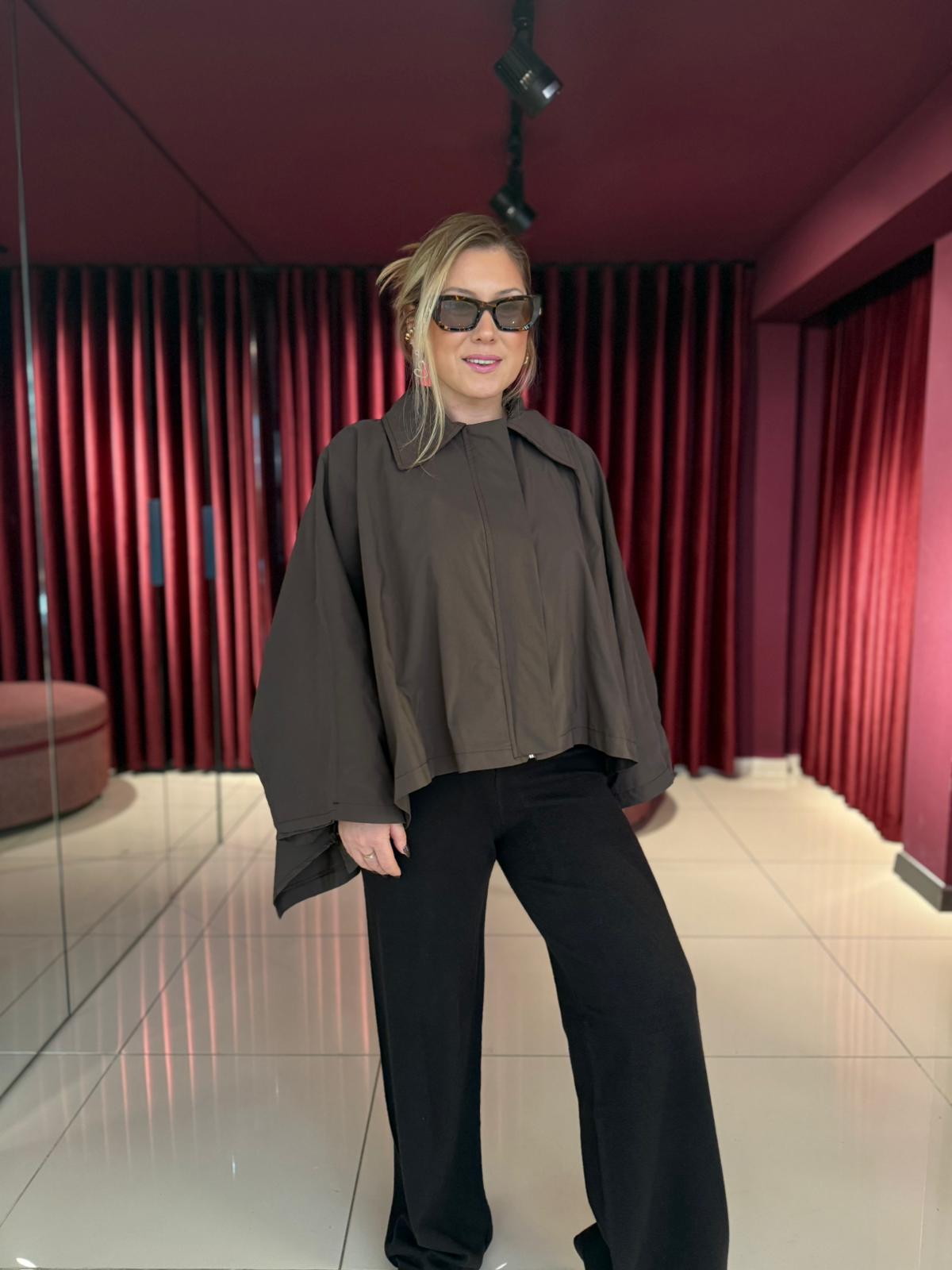 Oversize Kısa Trenç