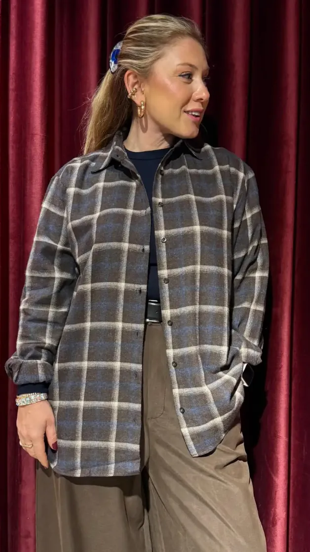 Oduncu Gömlek- Kahve bej- Serpirella