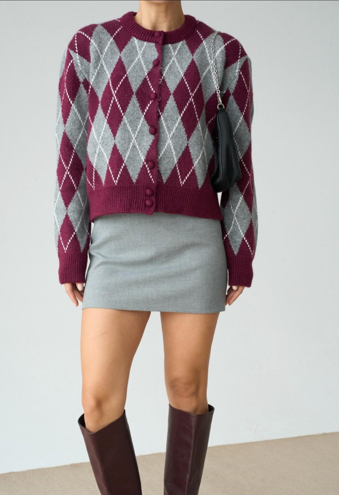 Baklava Desen Hırka