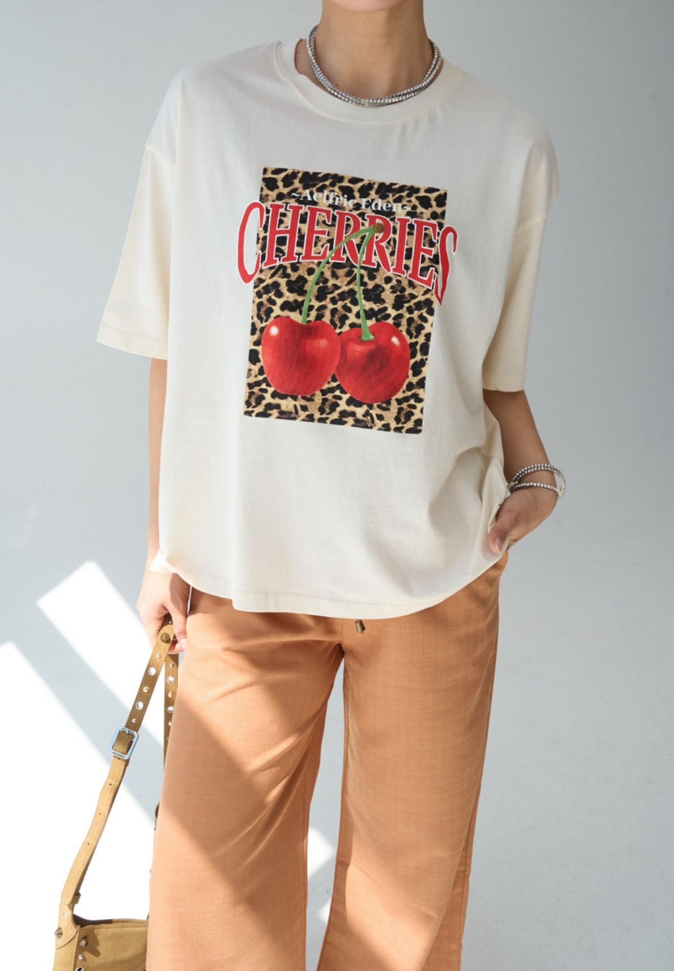 Baskılı Cherrıes T-shirt