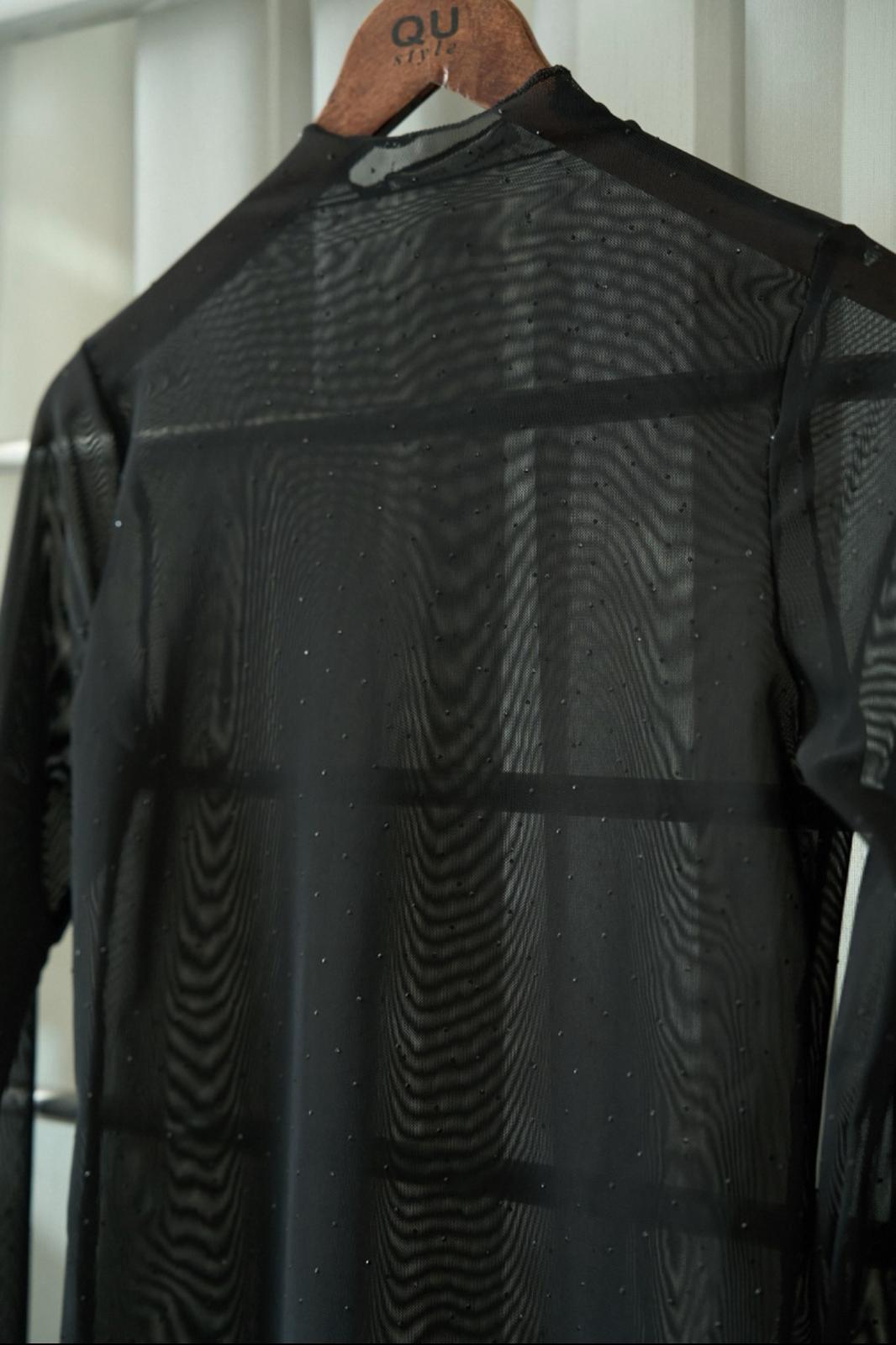 Taş Detaylı Tül Bluz