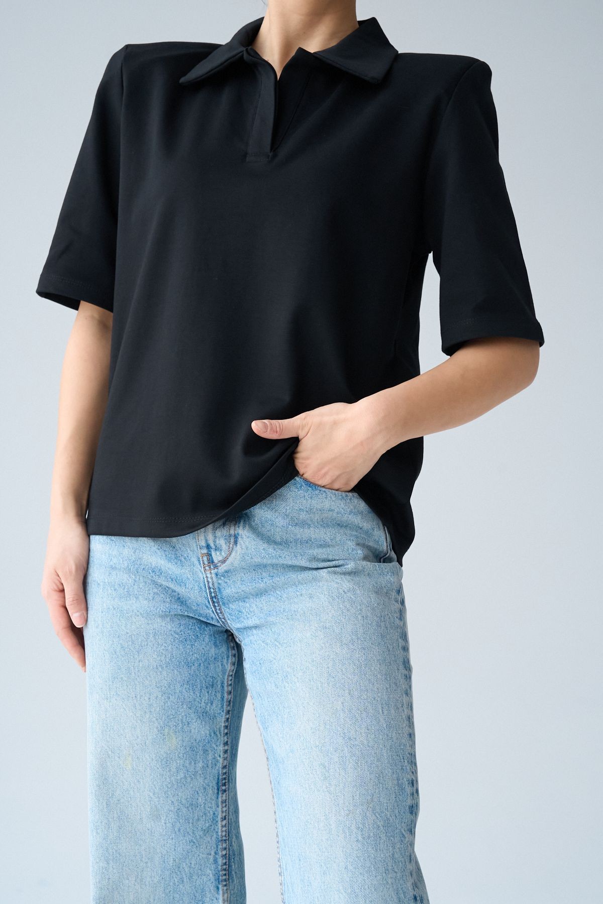 Polo Yaka Vatkalı T-shirt