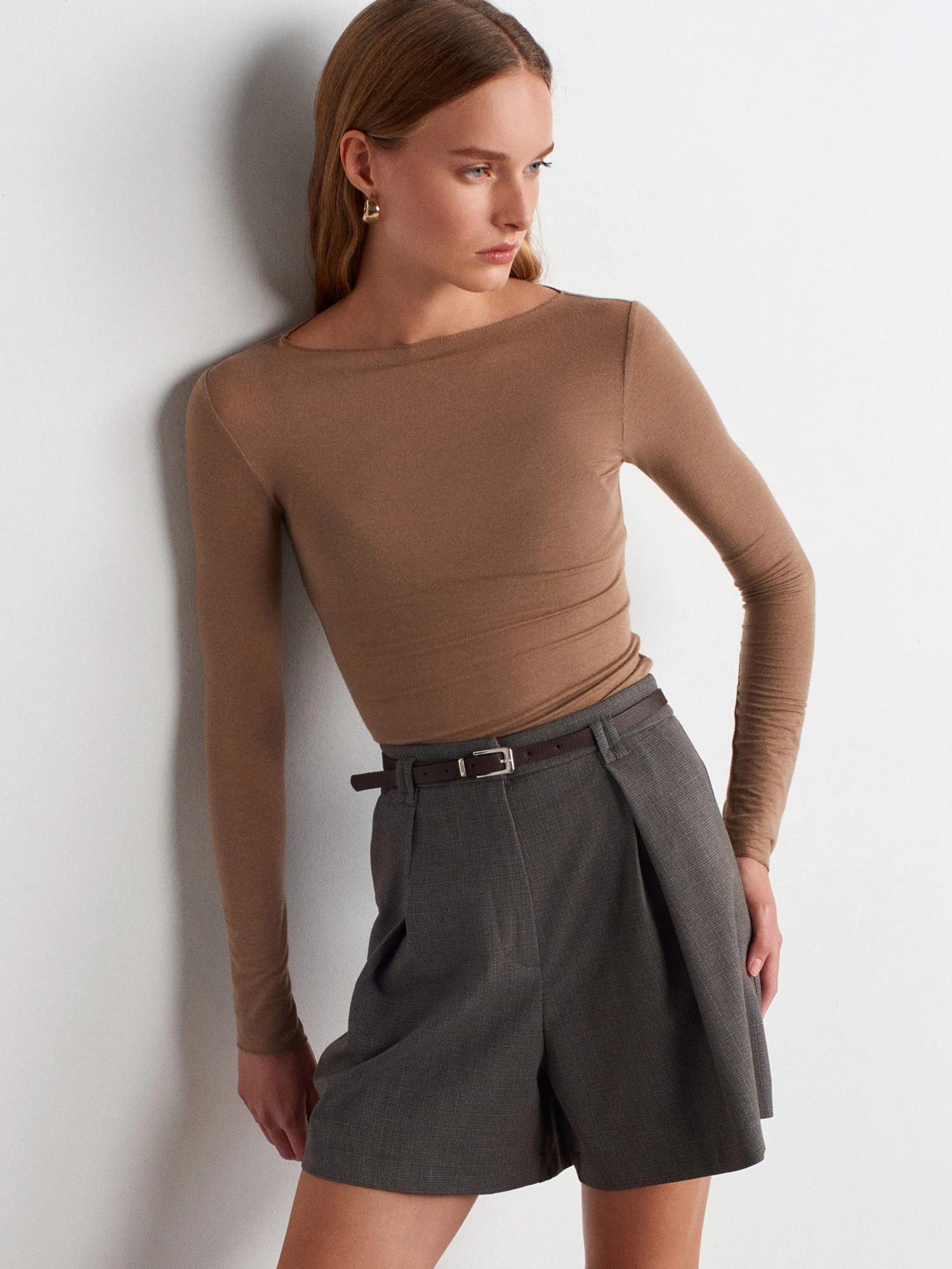 Kayık Yaka Modal Kaşmir Ultra Hafif Bluz