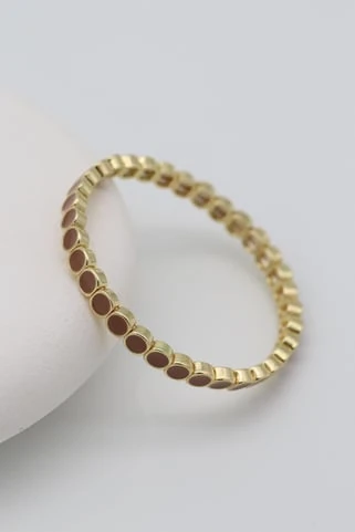 ÇELİK LASTİK BİLEKLİK KAHVE  K12038