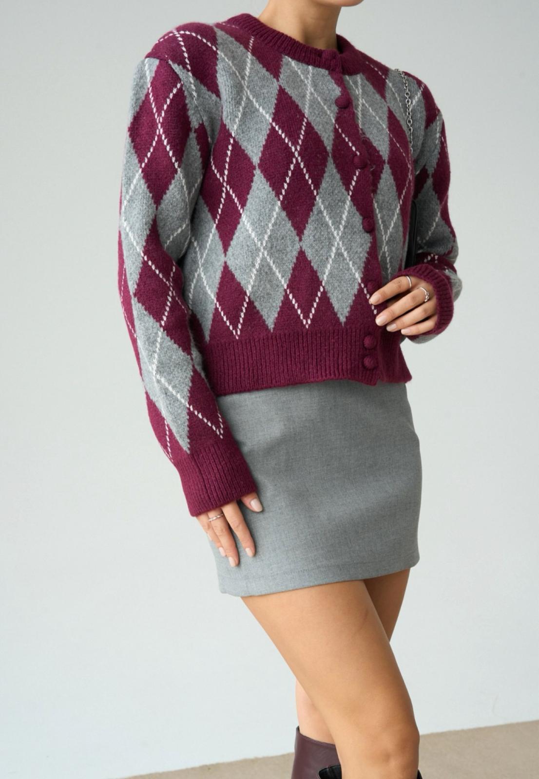 Baklava Desen Hırka