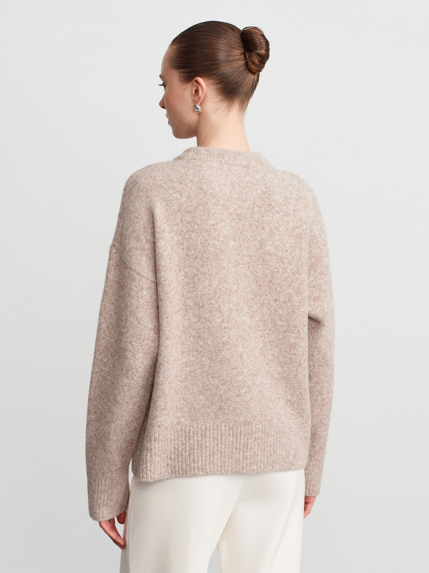 Yün Karışımlı Kalpli Kazak