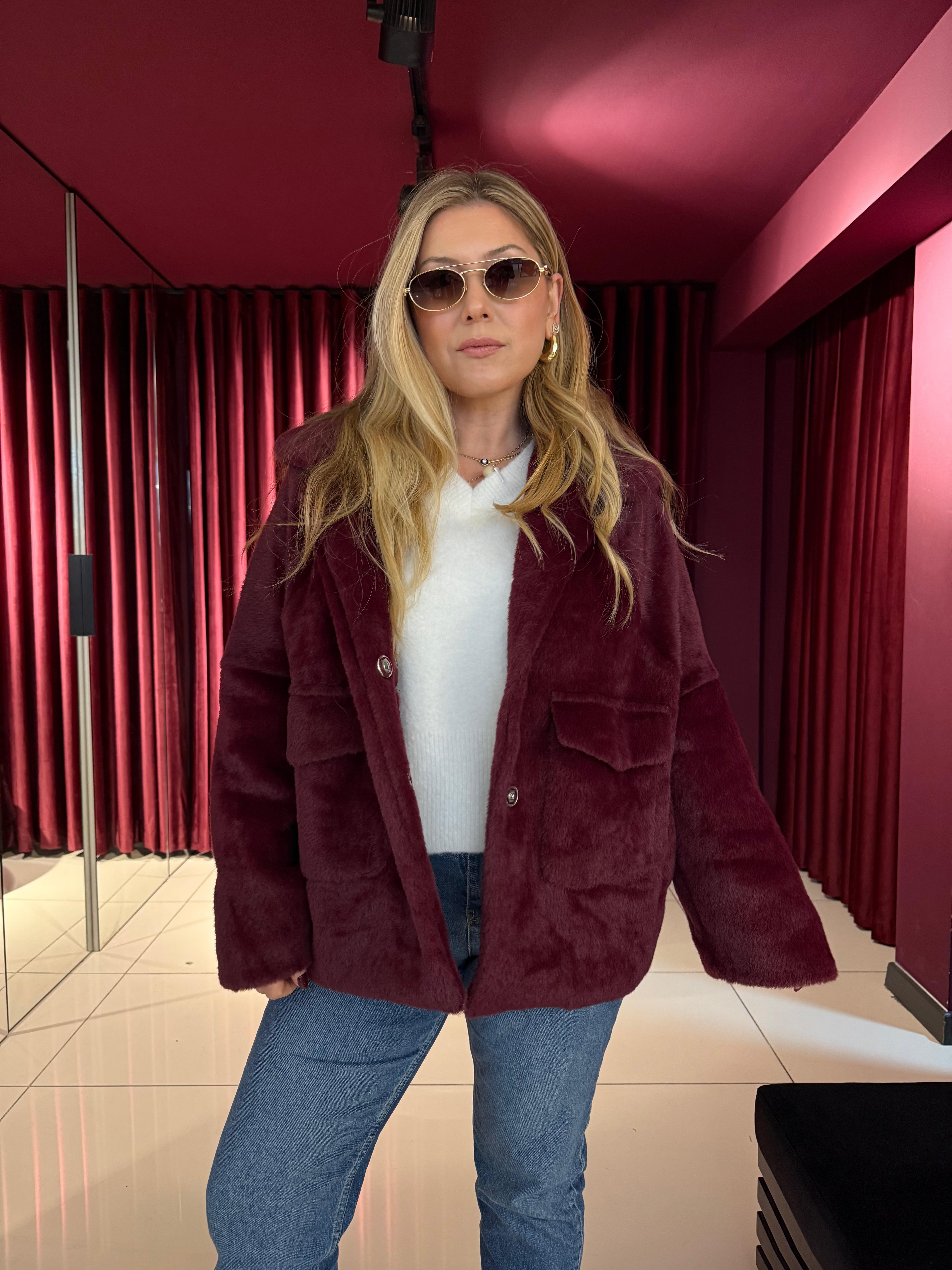 Peluş Oversize Ceket