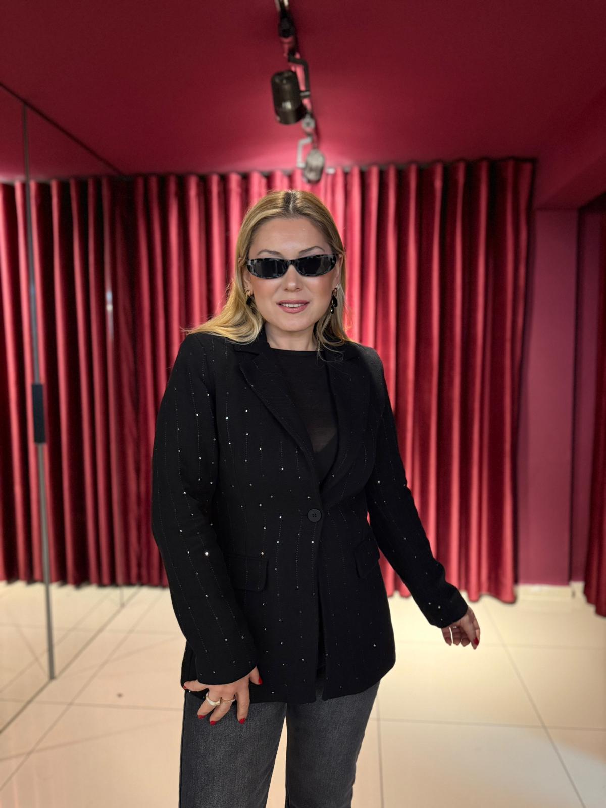 Taşlı Blazer Ceket