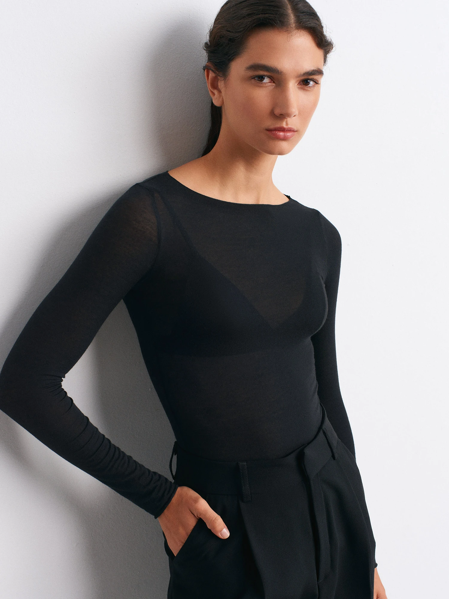 Kayık Yaka Modal Kaşmir Ultra Hafif Bluz