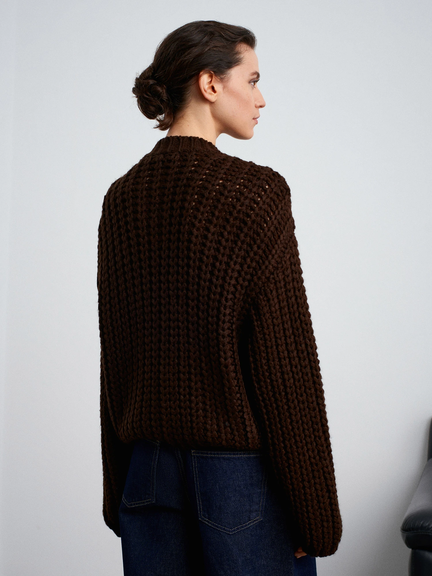 Cep Detaylı Örgü Triko Hırka