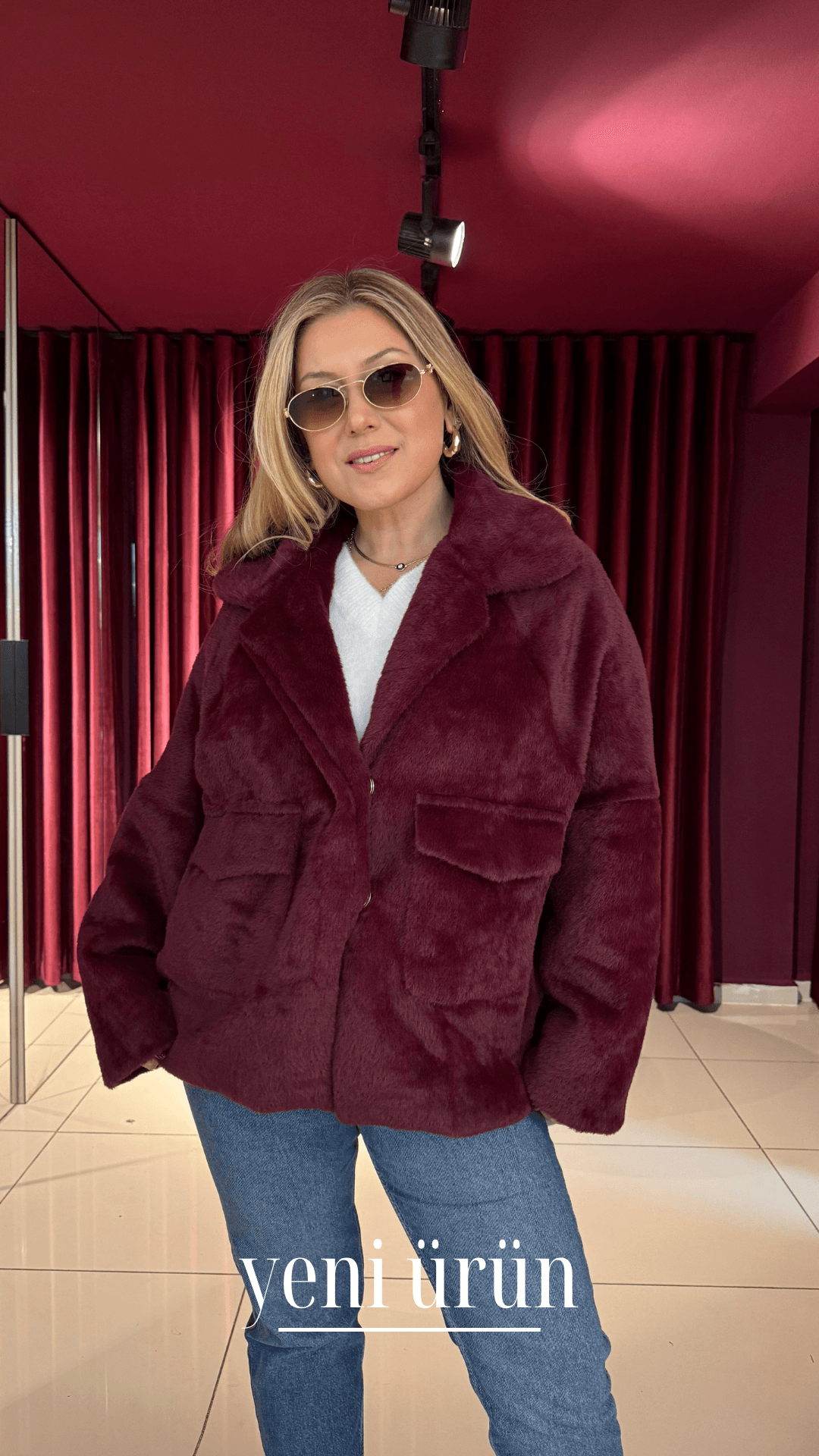 Peluş Oversize Ceket