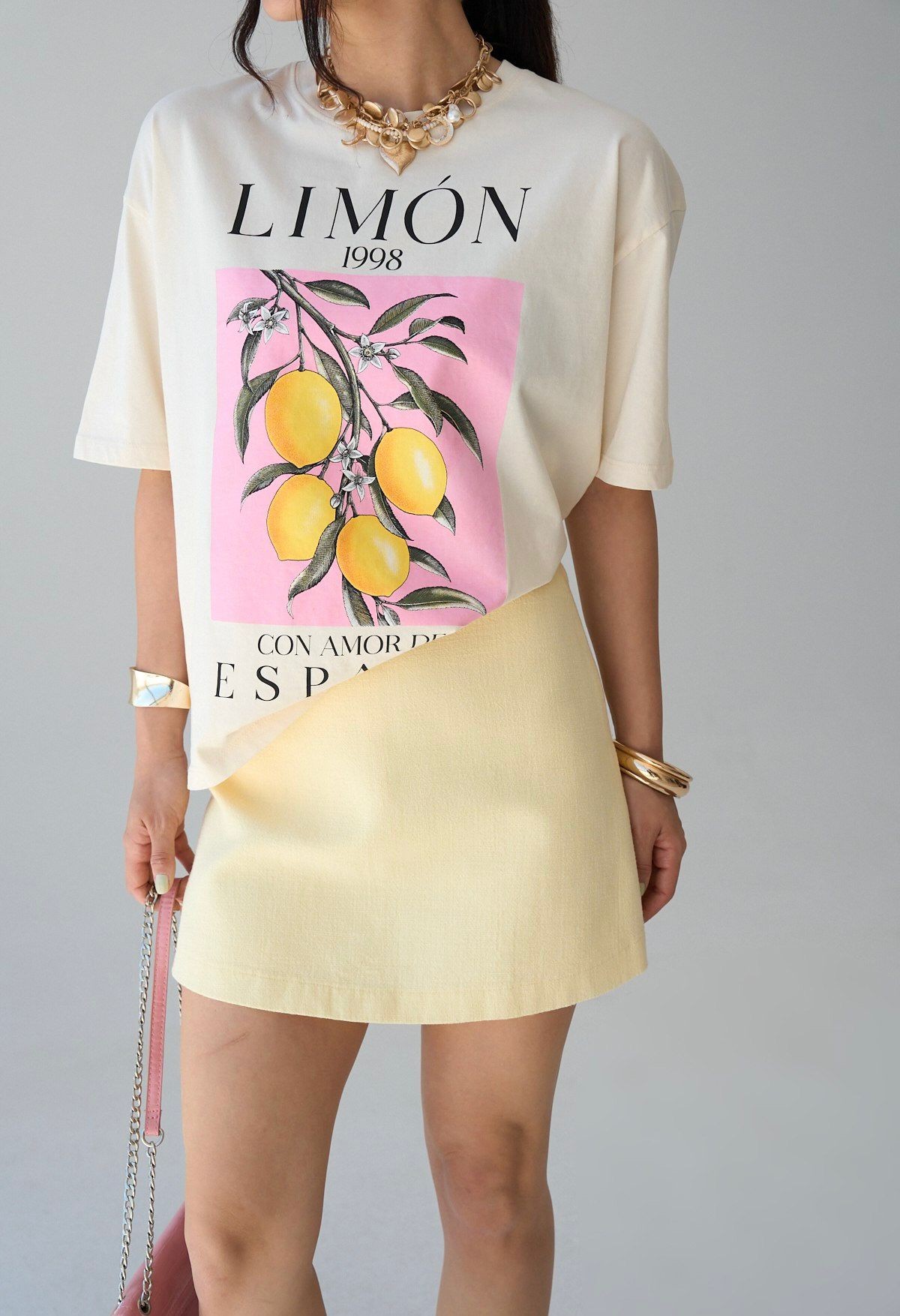 Baskılı Lımon T-shirt