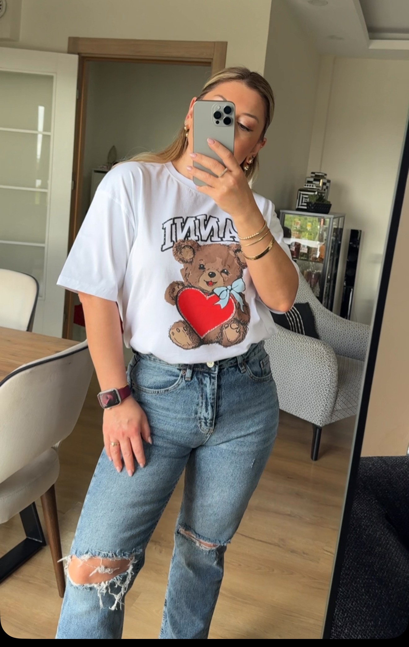 Baskılı Ganni T-shirt