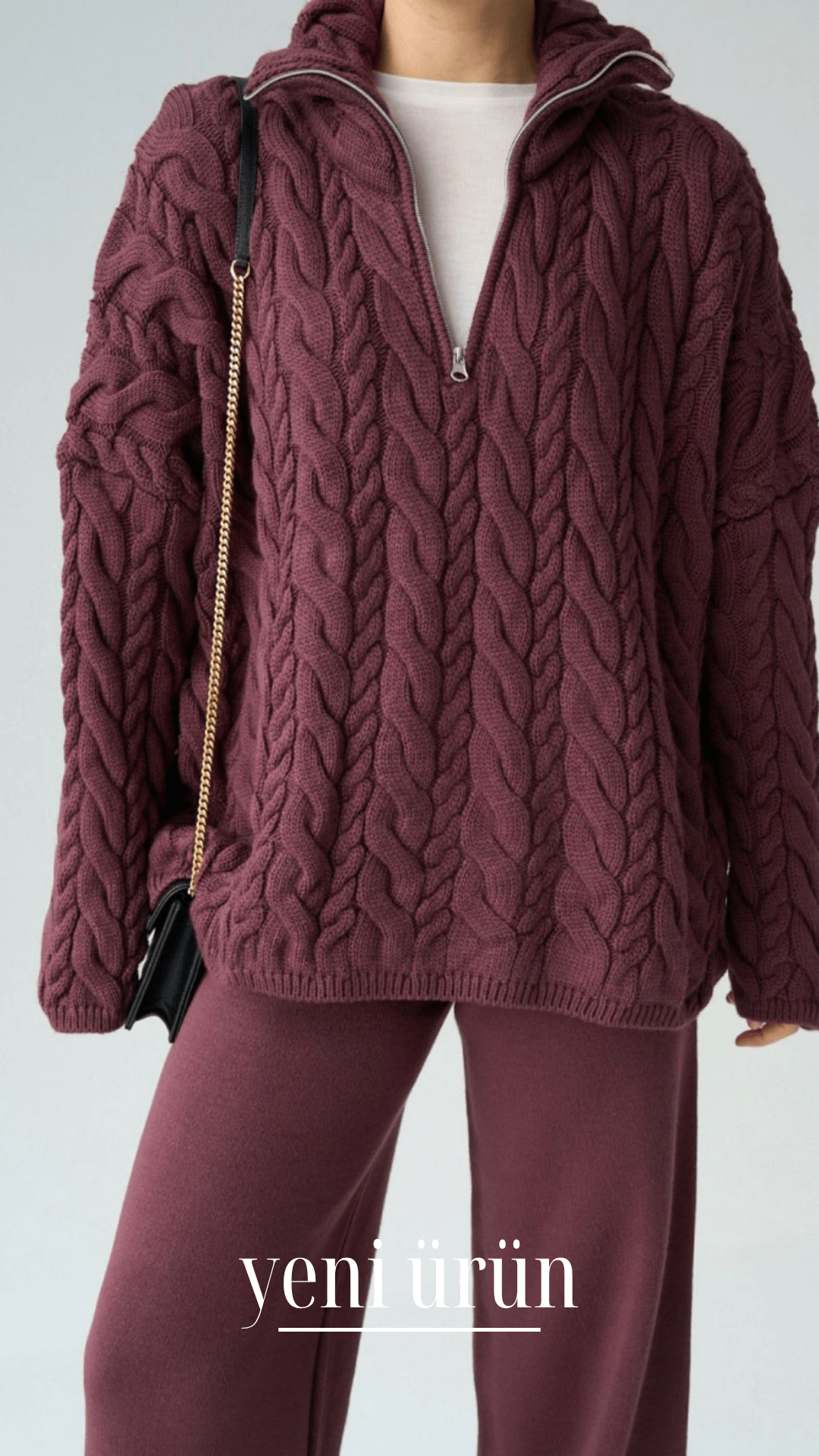 Saç Örgüsü Salaş Kazak - Açık Bordo