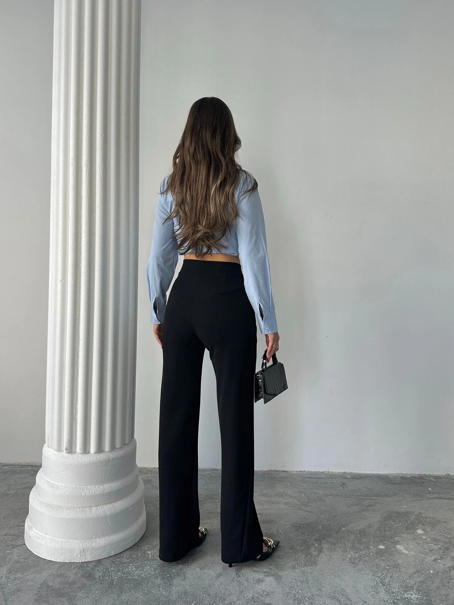 Cırt Kapama Likralı Palazzo