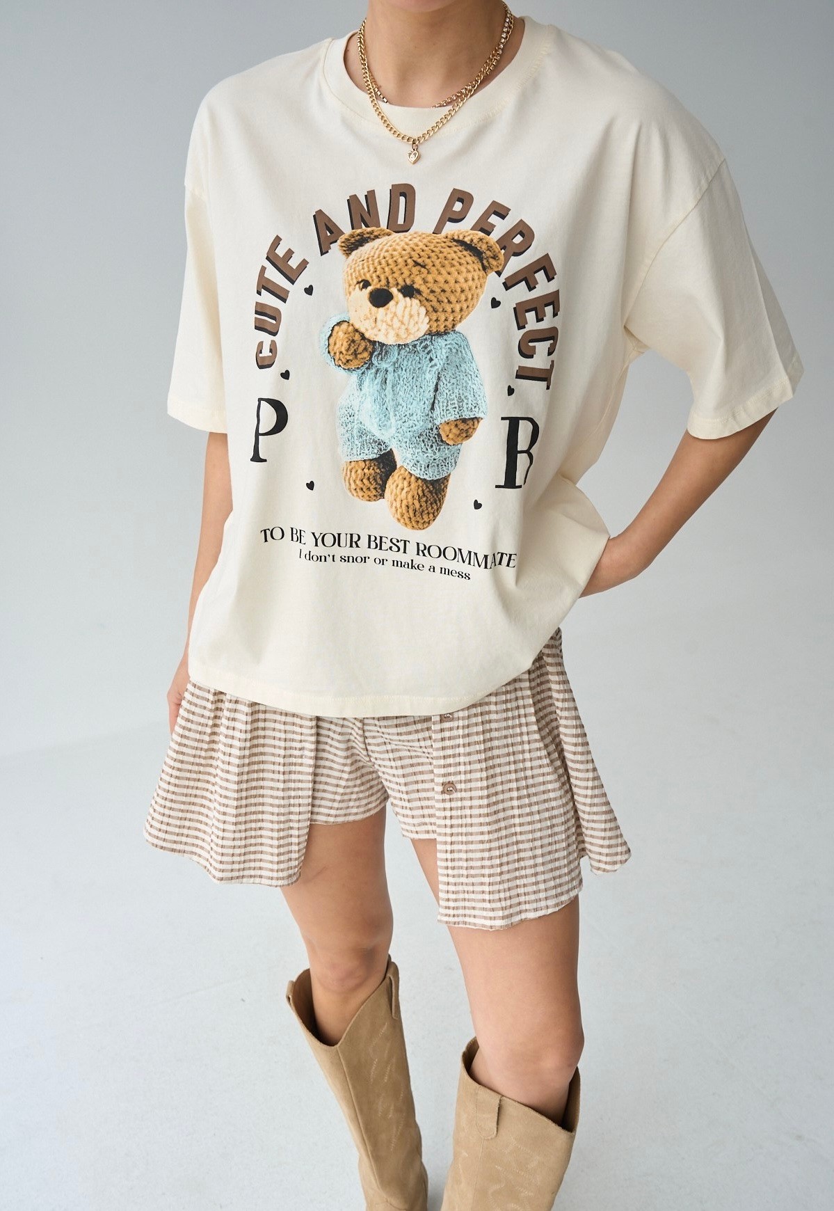 Baskılı Bear T-Shirt
