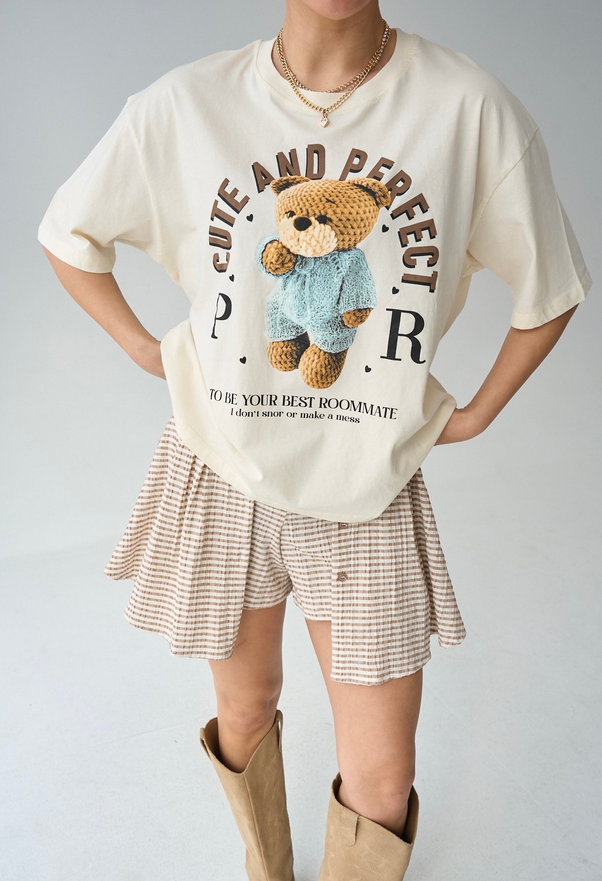 Baskılı Bear T-Shirt