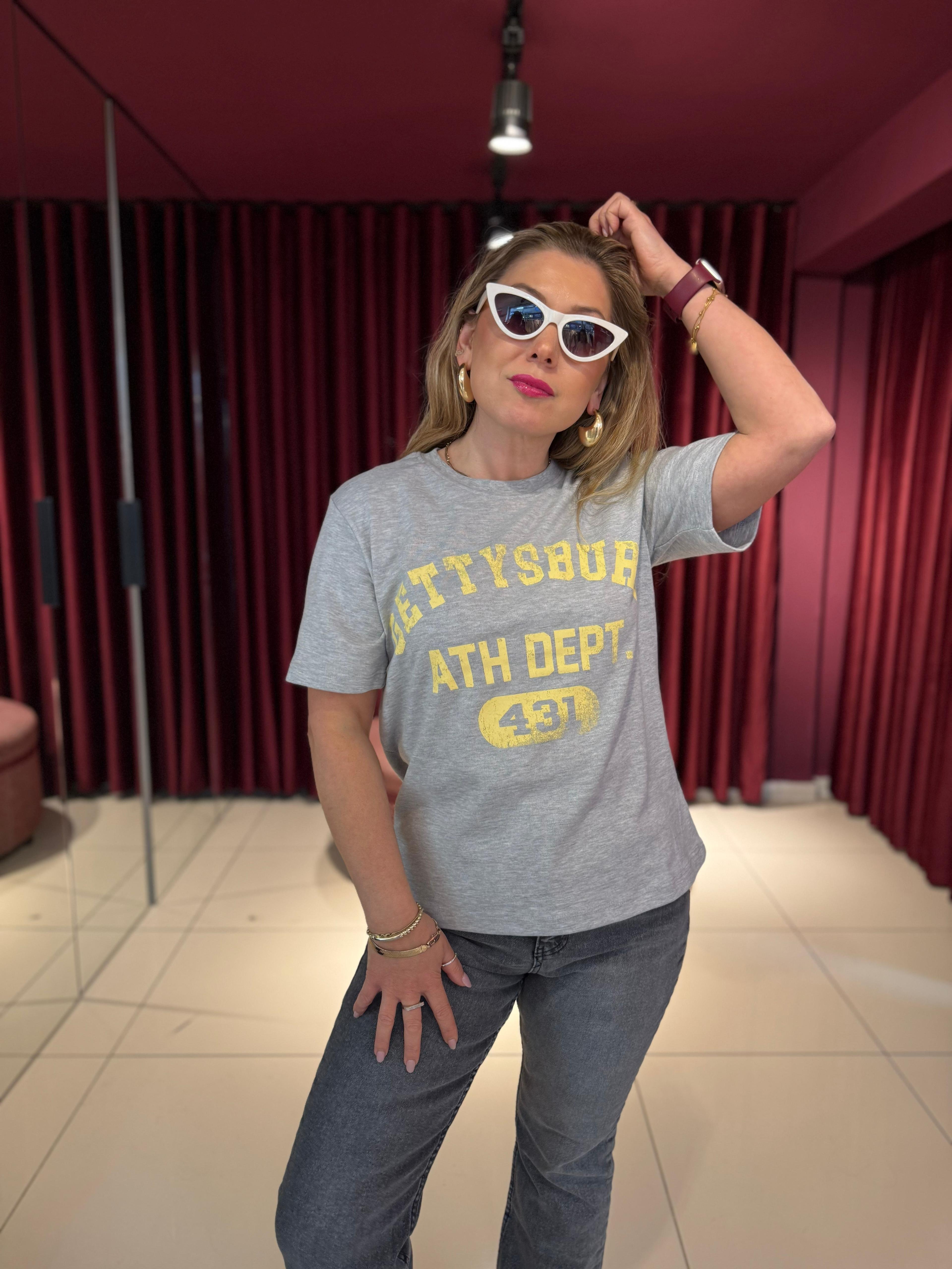 Baskılı Gettysburg T-Shirt 