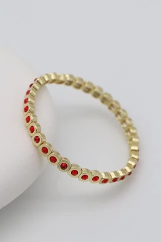 ÇELİK LASTİK BİLEKLİK KIRMIZI K12043