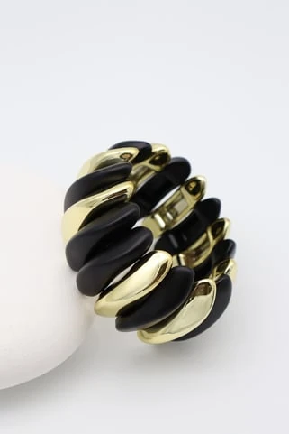 ÇELİK LASTİK BİLEKLİK SİYAH K12032