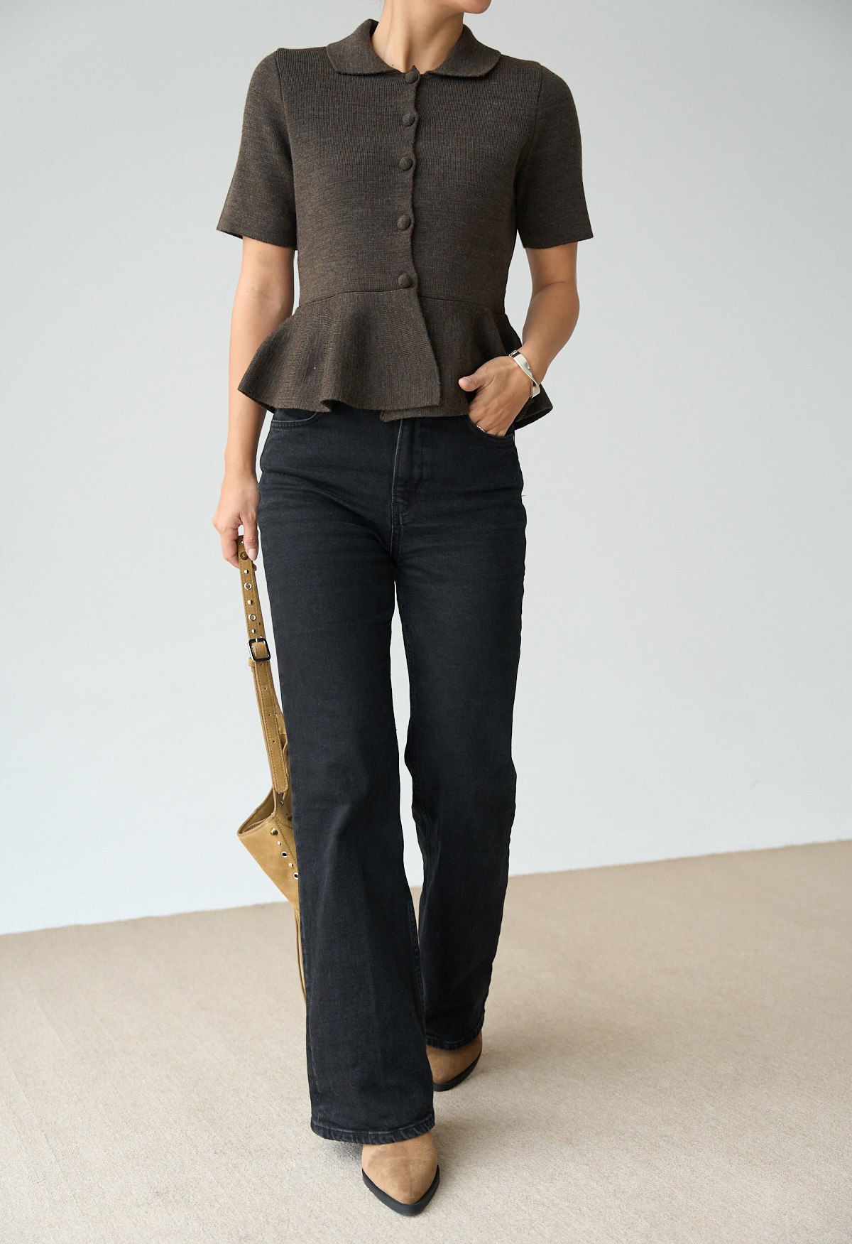 Zr Model Düğme Detay Triko