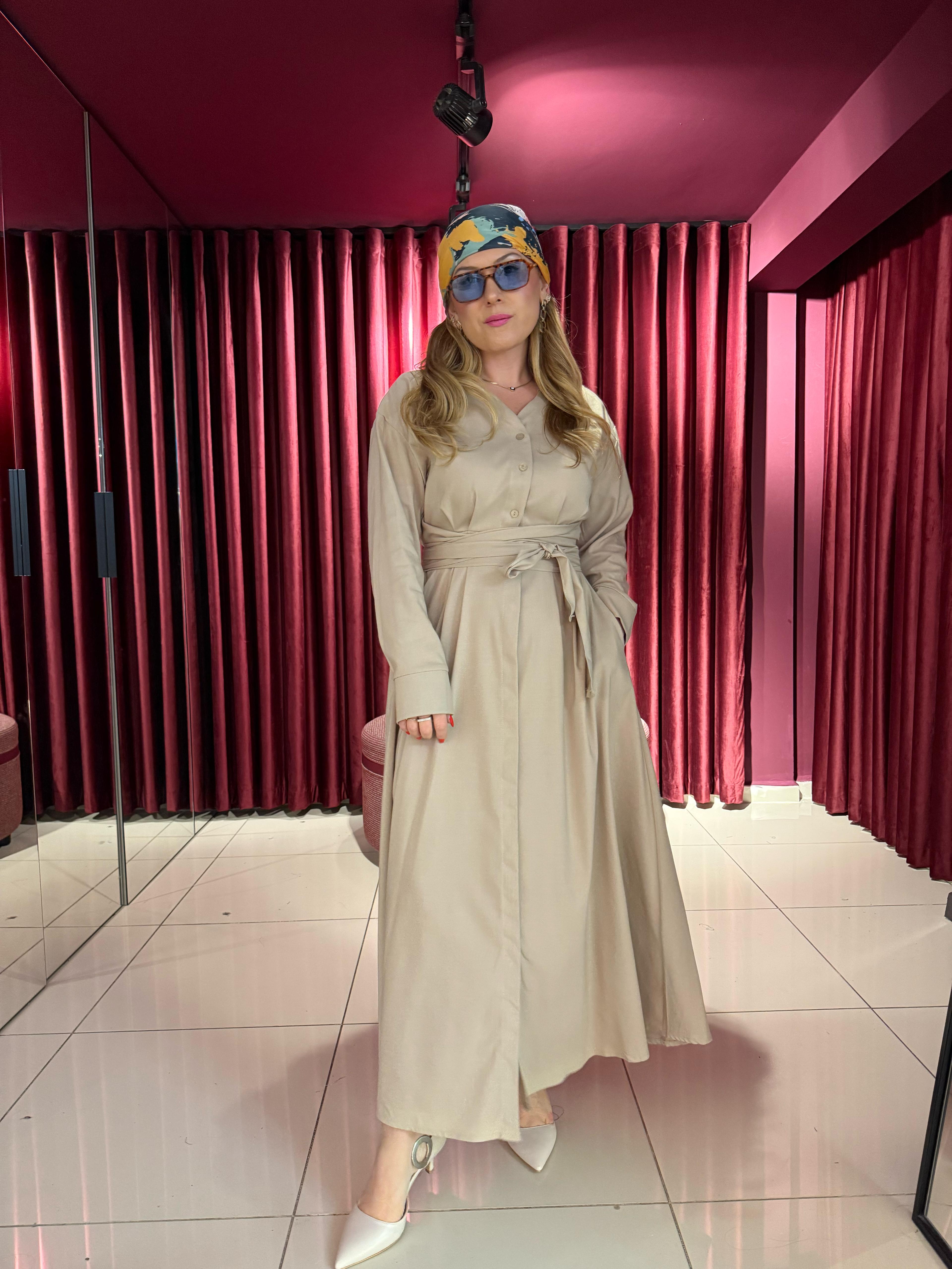 2272 Kuşaklı Elbise