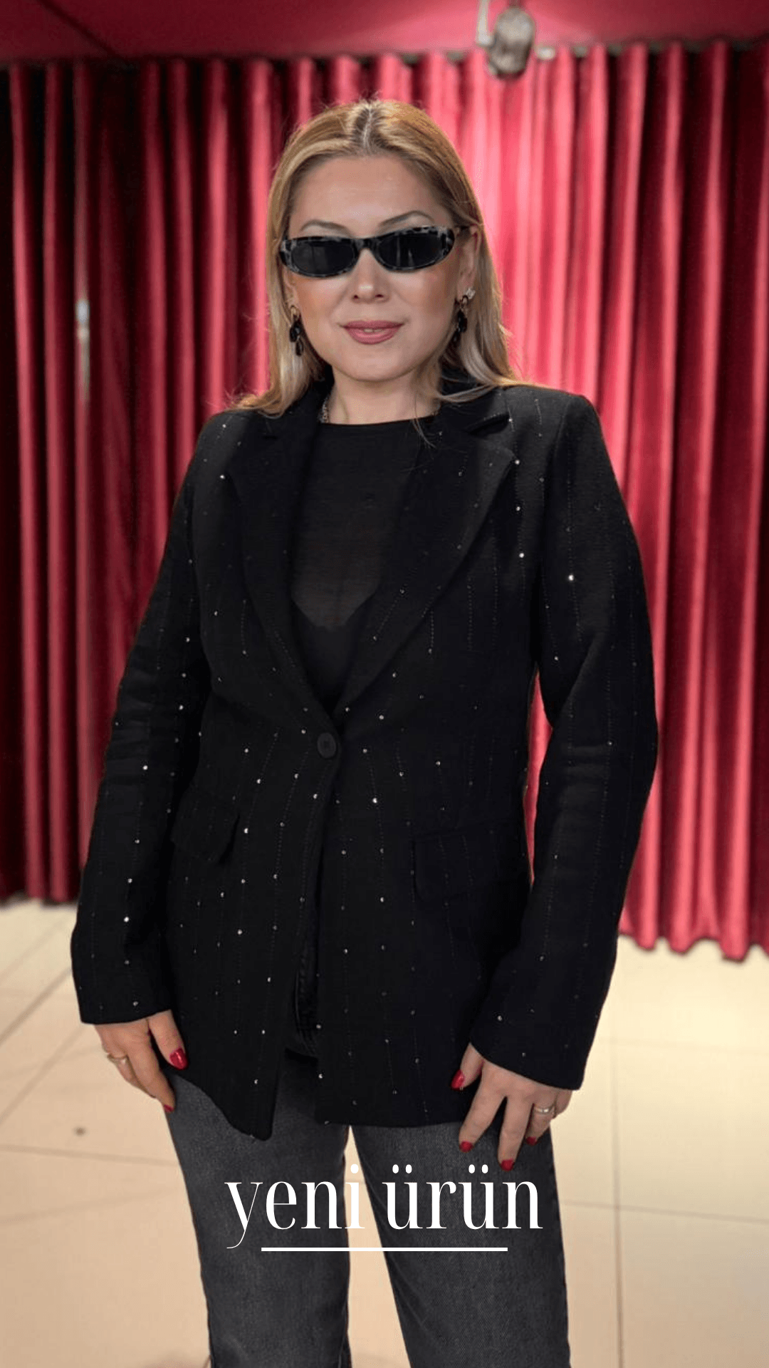 Taşlı Blazer Ceket