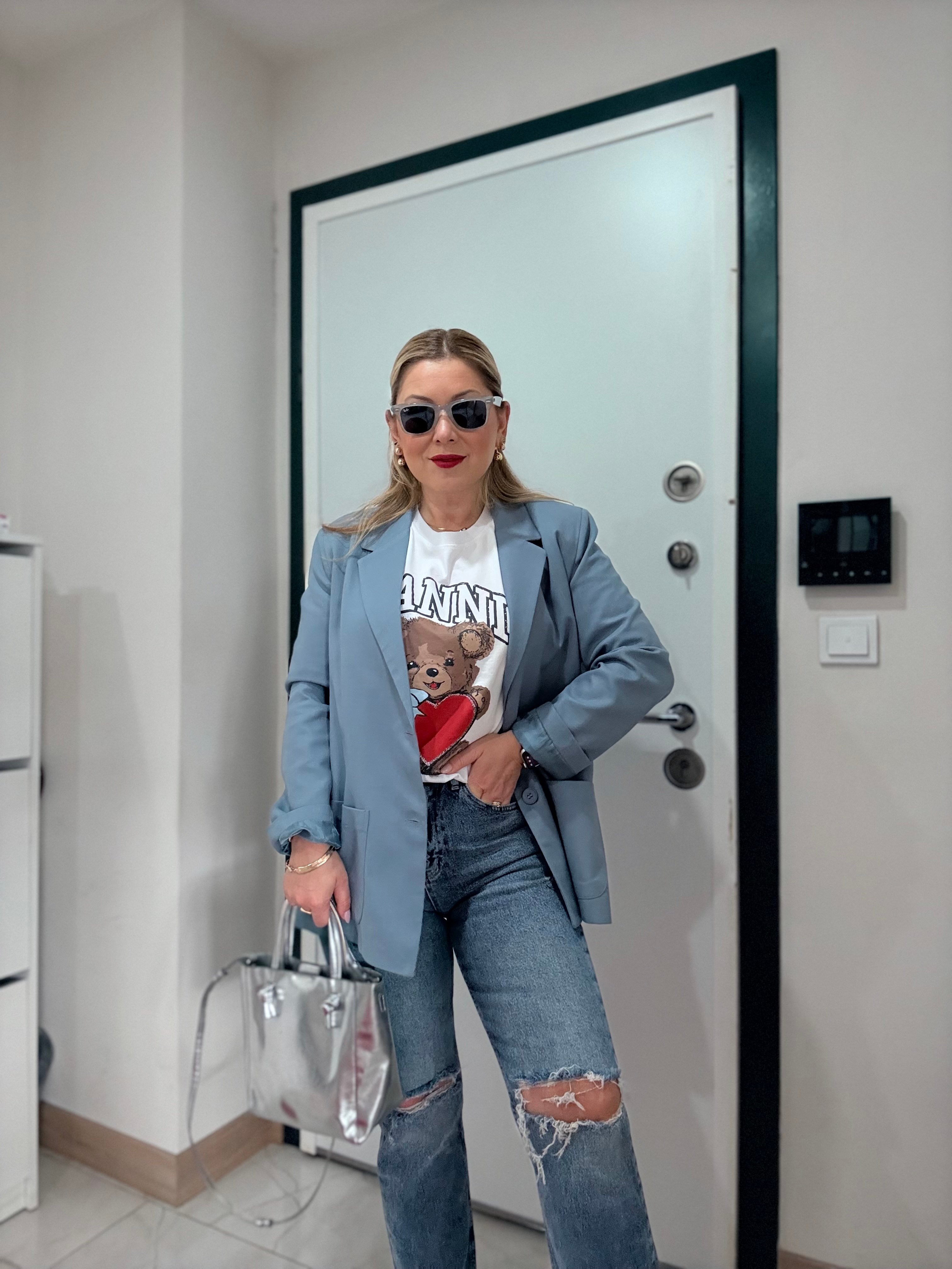 ZR Yırtık Detaylı Boyfit Jean
