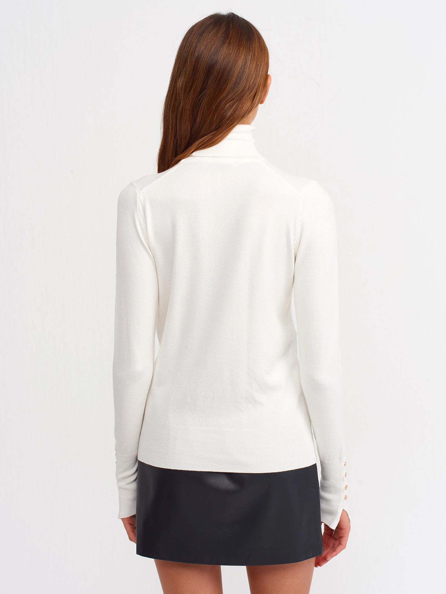 Balıkçı Yaka Kolu Droplu Kazak