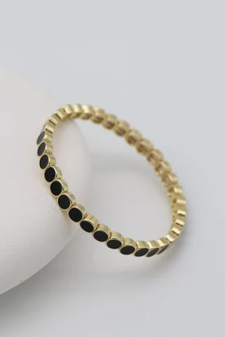 ÇELİK LASTİK BİLEKLİK SİYAH K12039