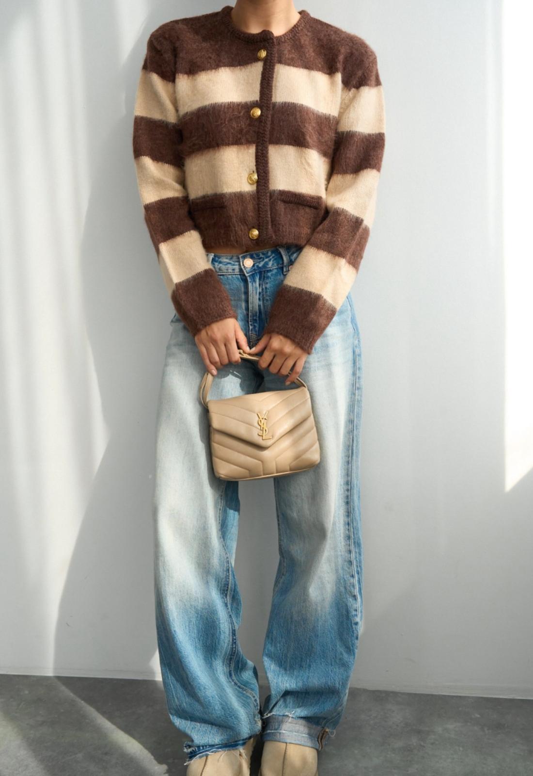 Gold Düğme Detay Hırka 