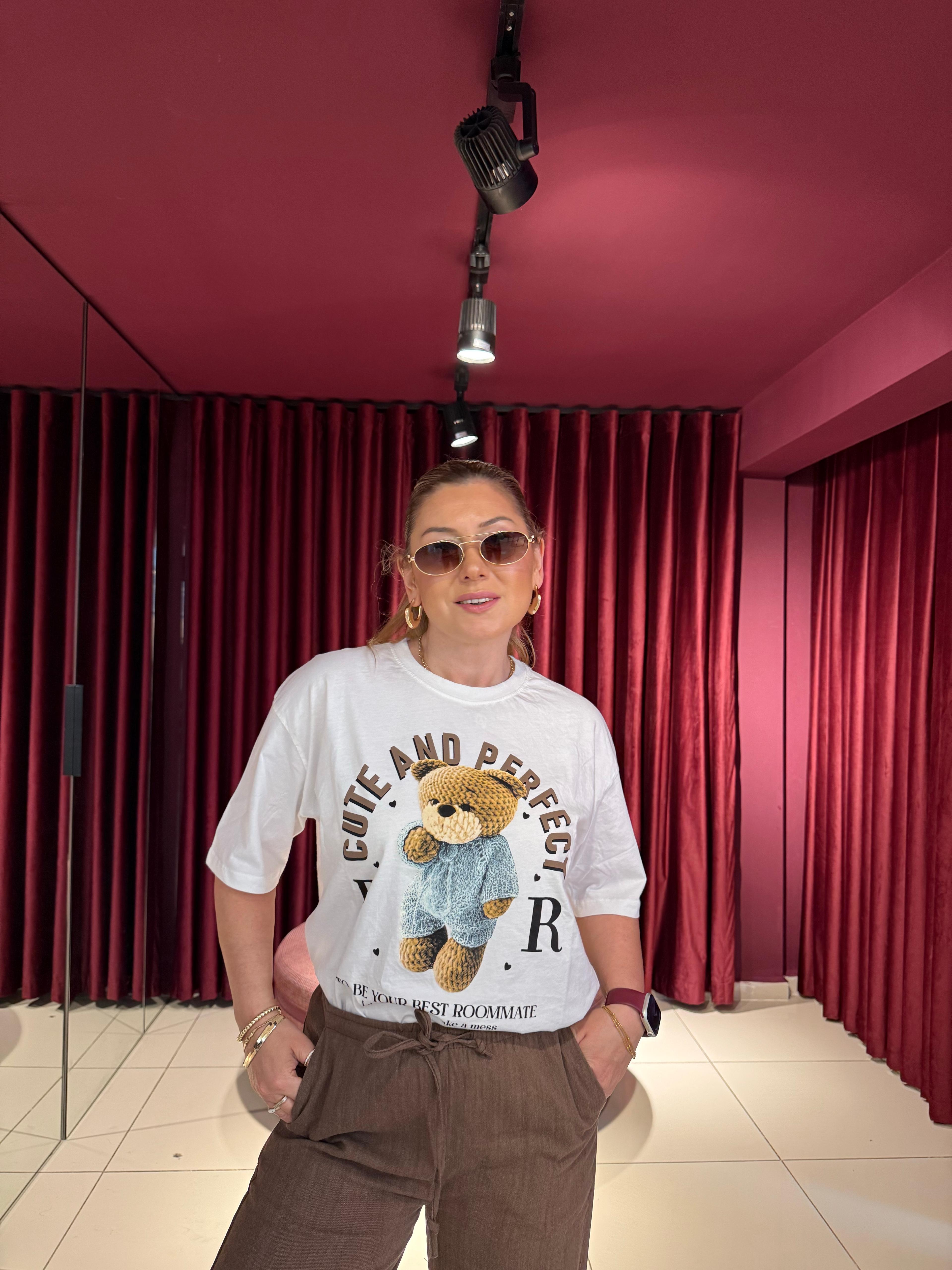 Baskılı Bear T-Shirt