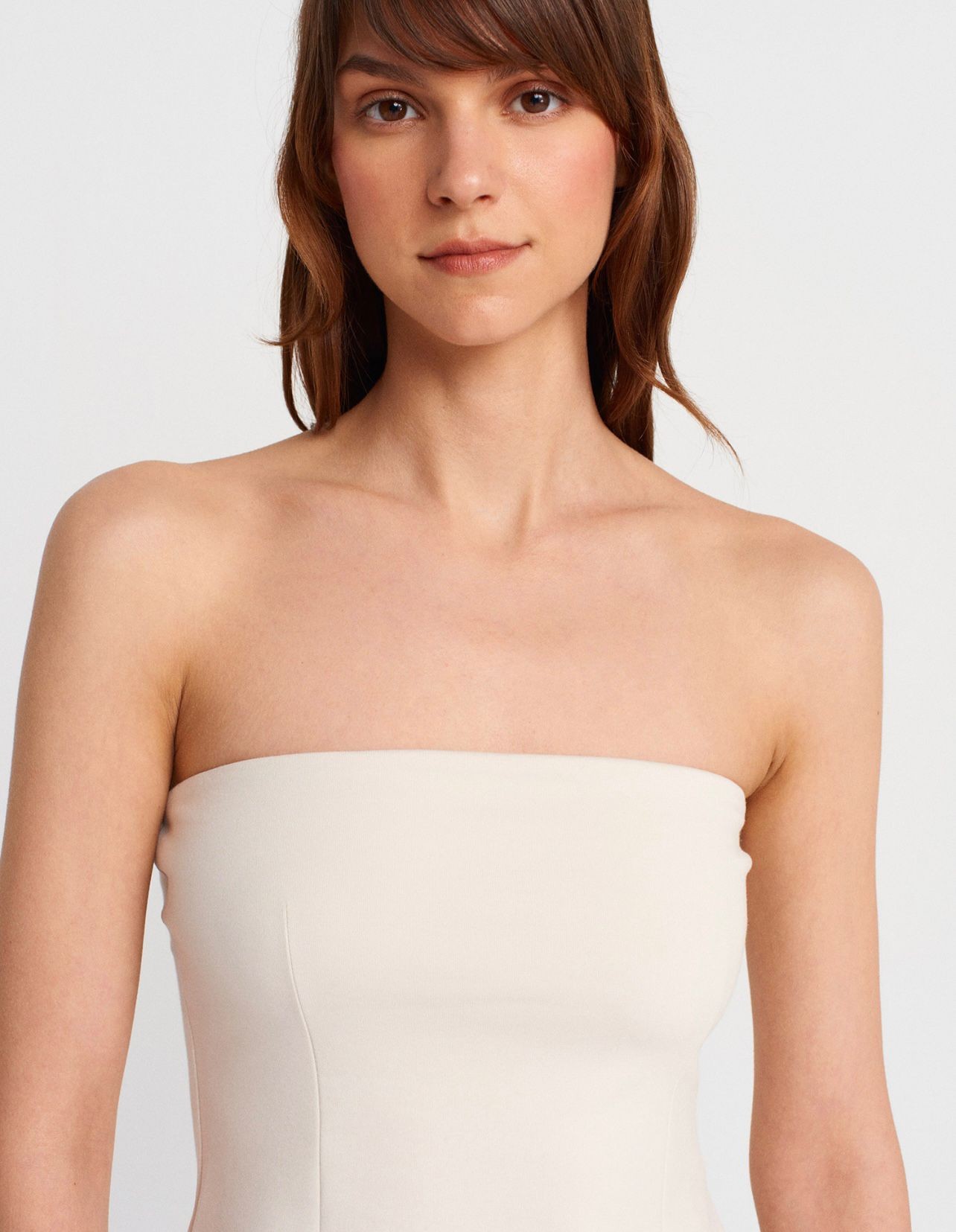 Peplum Straplez Top