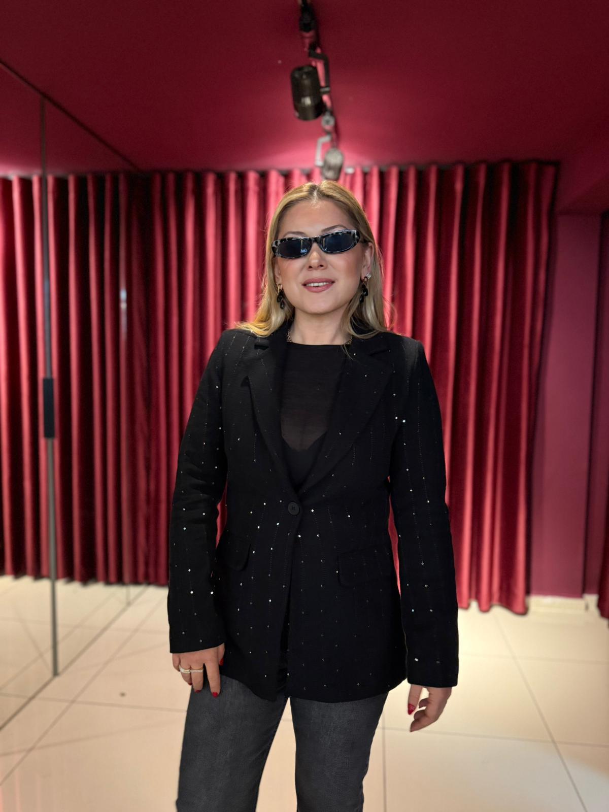 Taşlı Blazer Ceket