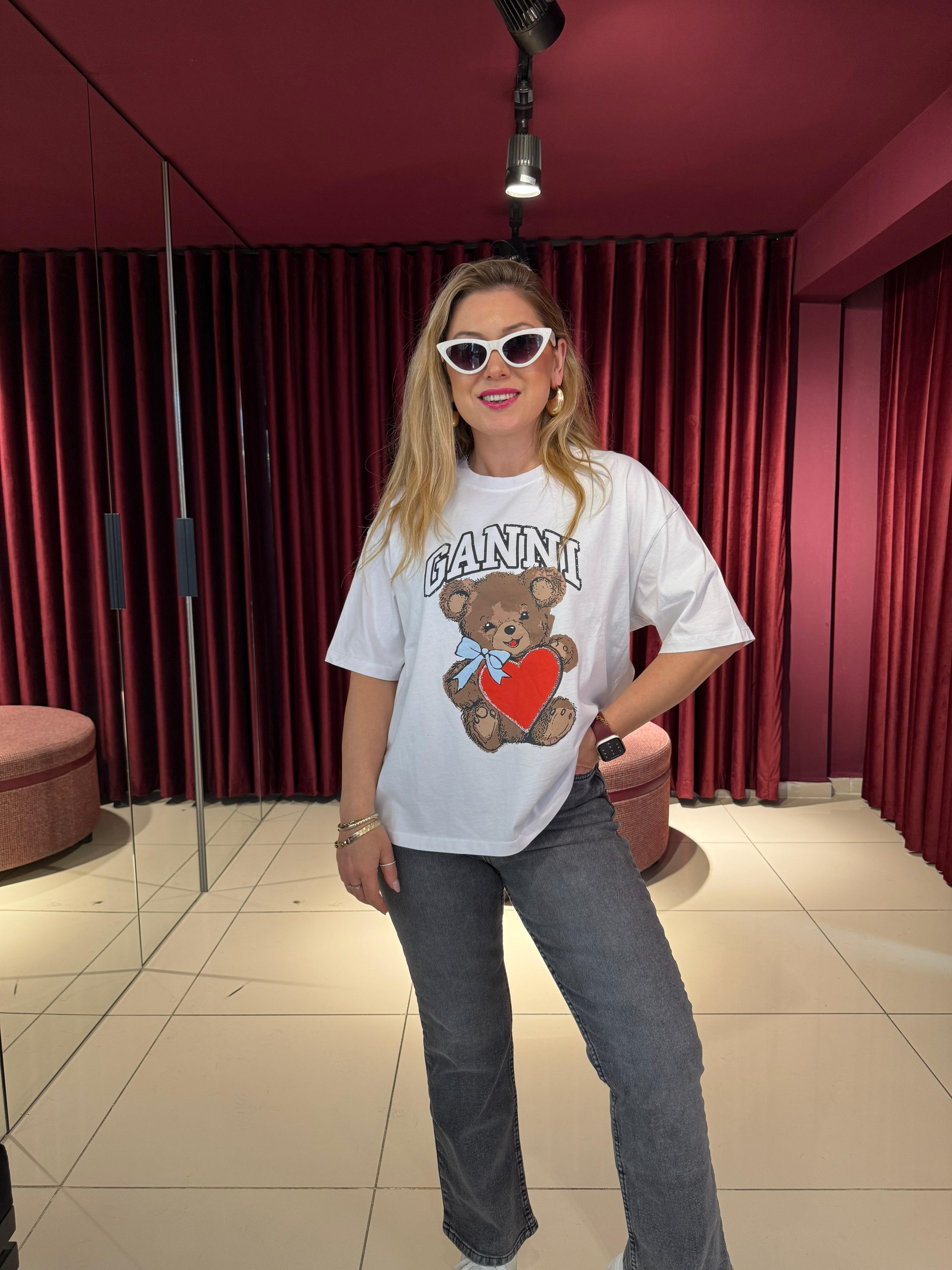 Baskılı Ganni T-shirt