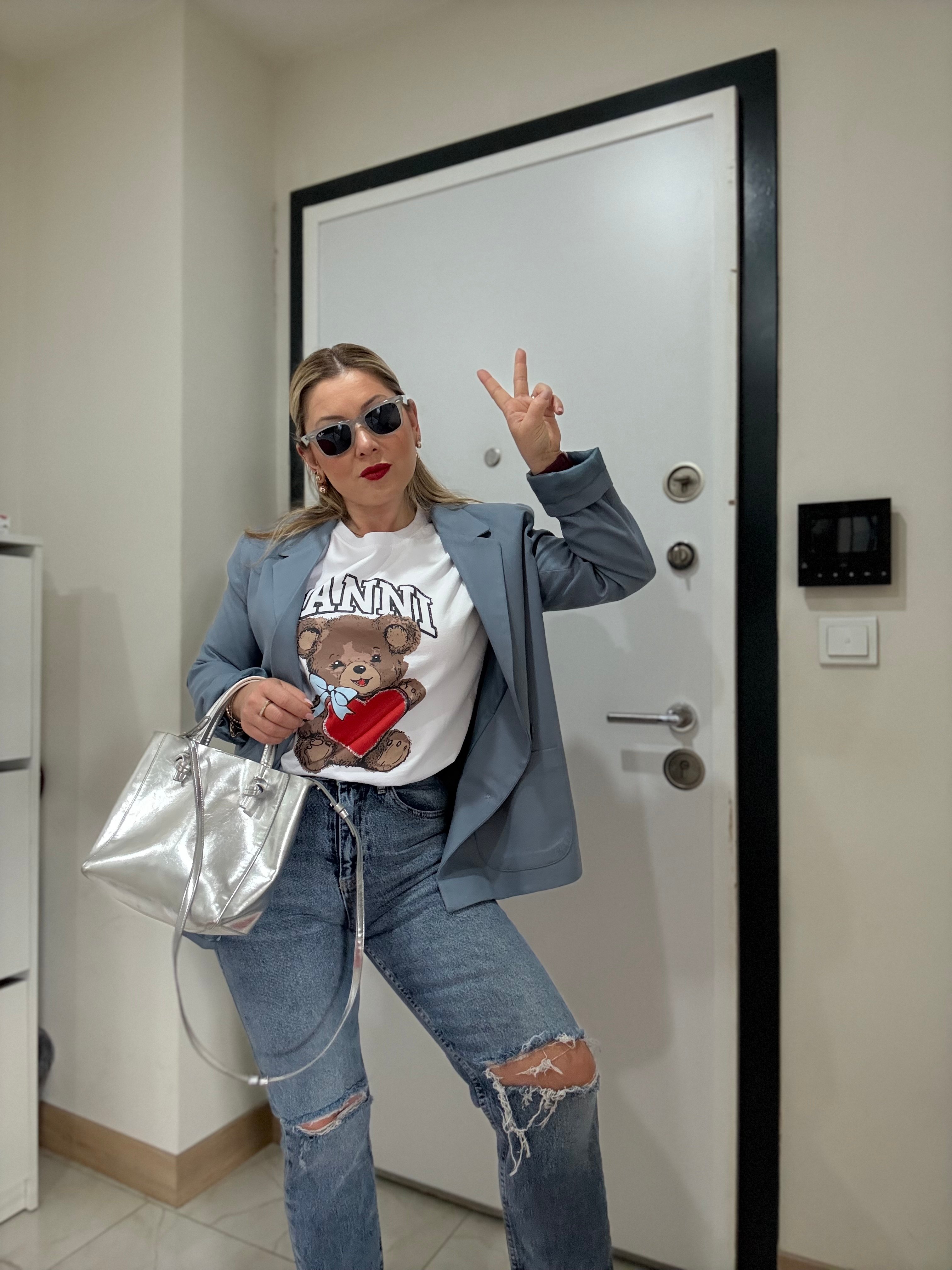 ZR Yırtık Detaylı Boyfit Jean